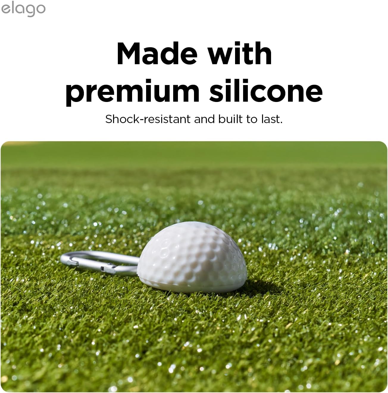 Detalle de elago Coque Série Ball pour Apple AirTag (compatible AirTag 2e & 1re génération) – étui silicone forme ballon