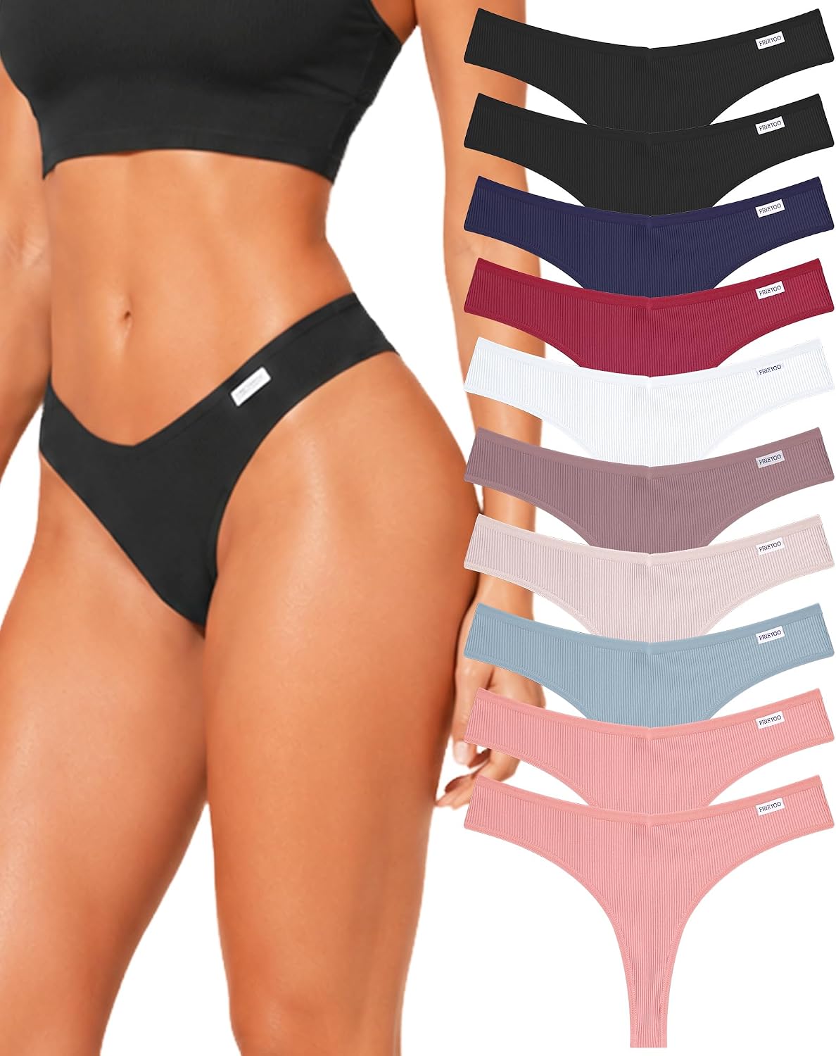 Detalle de Cotton Thongs for Women, 10-Pack