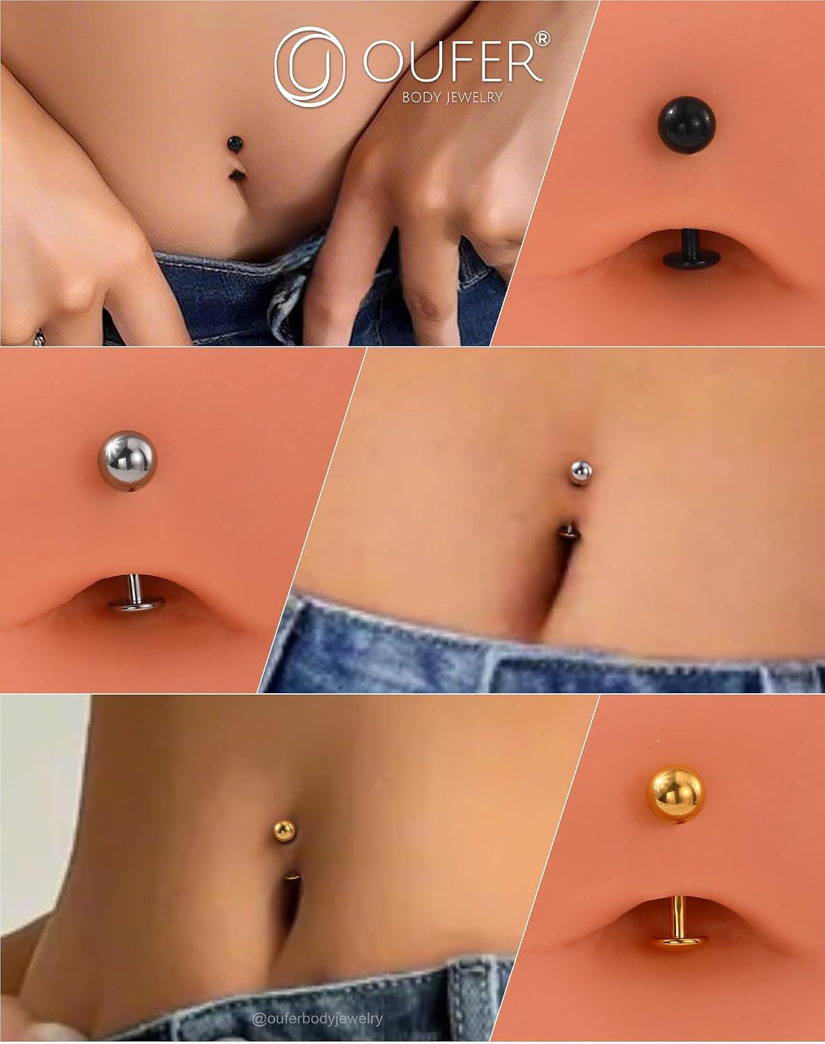 Thumbnail 4 de OUFER Body Piercing Bijou nombril Titanium 14G