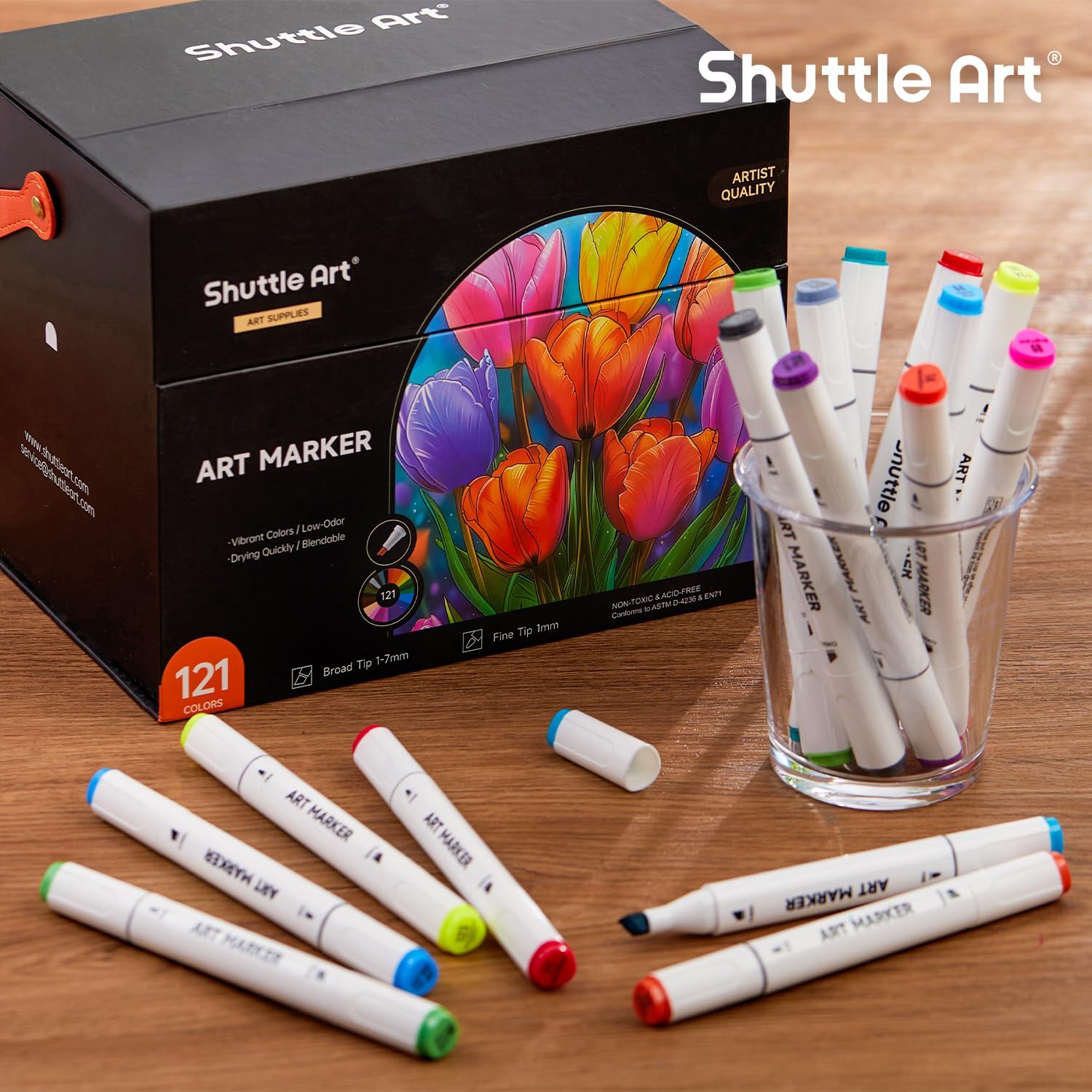 Thumbnail 6 de Shuttle Art Alkohol Marker Set mit 120 Farben