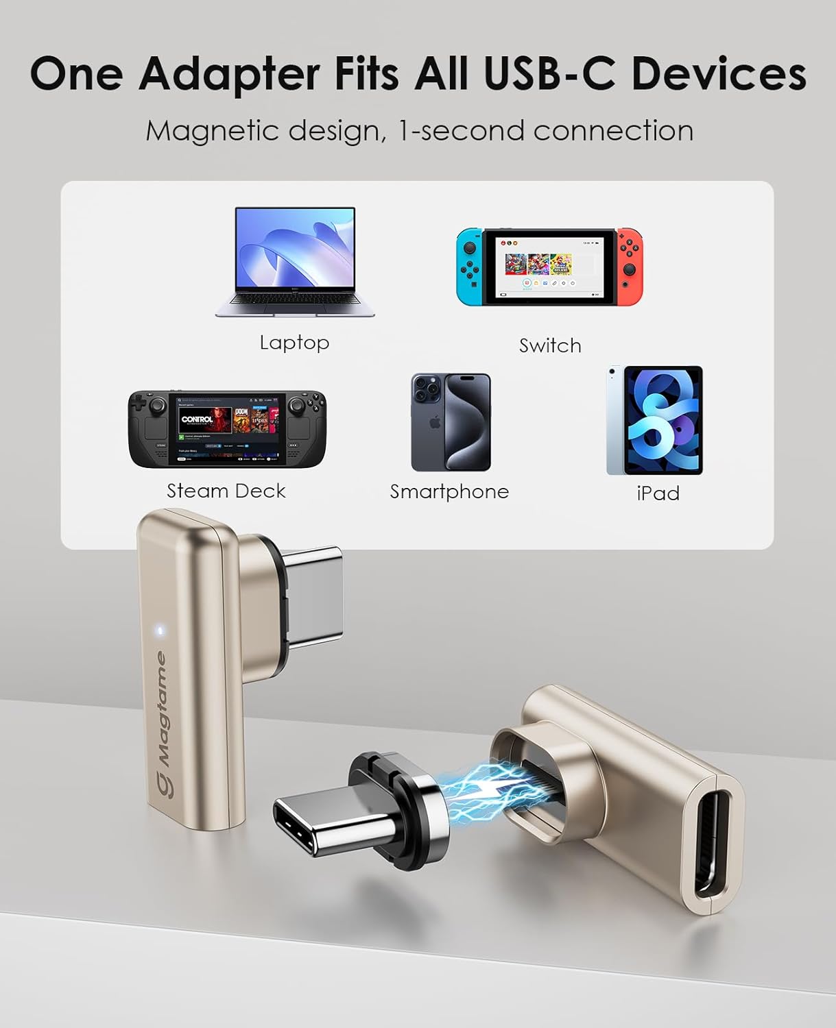 Thumbnail 7 de Magtame Adaptador USB C 90° 240W ⚡ Para Thunderbolt y Más
