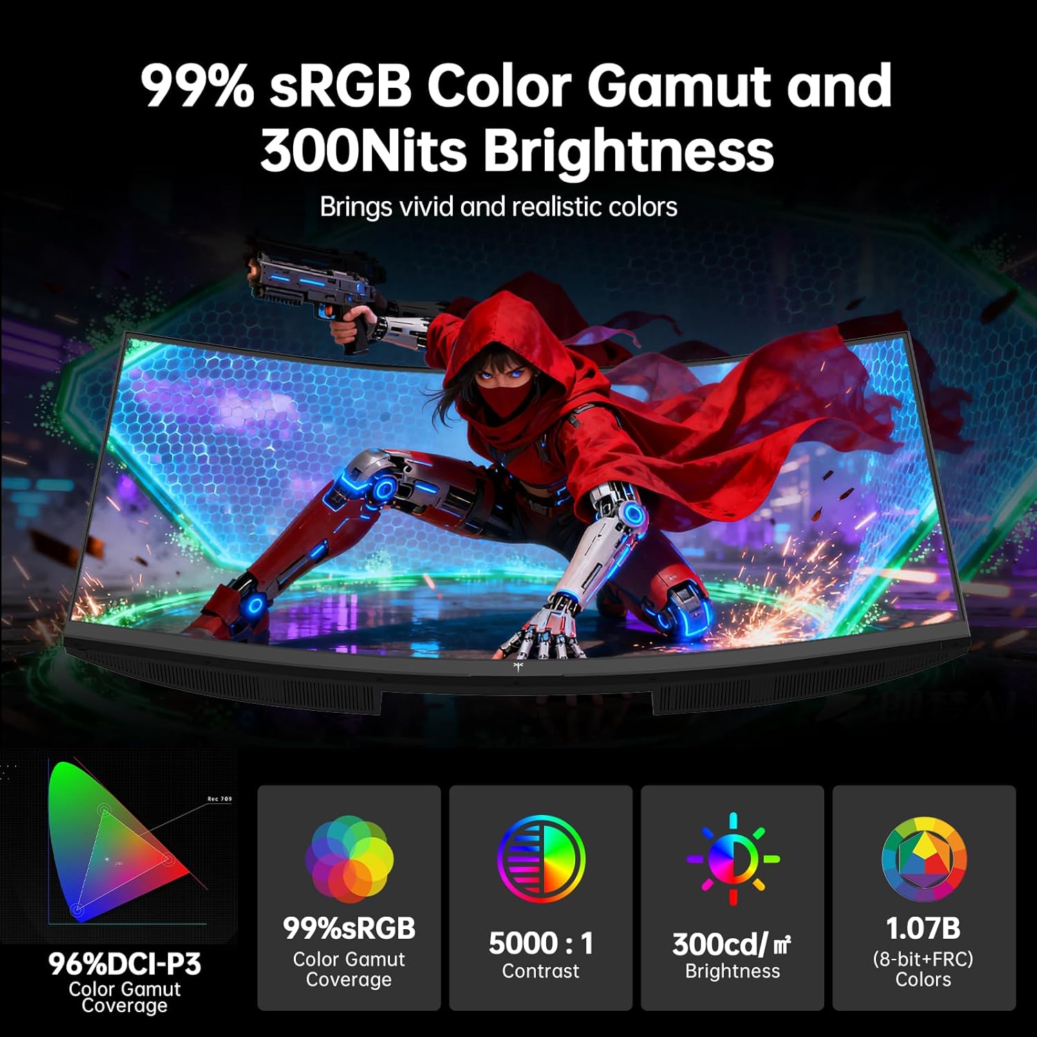 Thumbnail 2 de KTC H32S5 32 Inch Curved 2K 180Hz Monitor