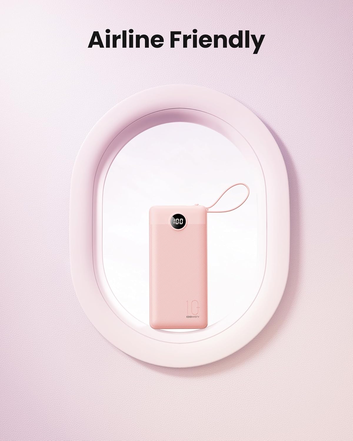 Thumbnail 4 de Coowisty CW1 10,000mAh Slim Power Bank with Built-In Cables and LED Display