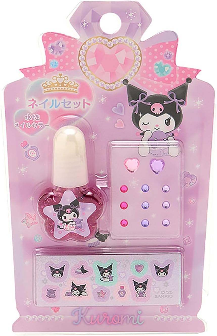 Detalle de サンリオ 199125 クロミ ネイルカラーセット 水性カラーとネイルシール付き