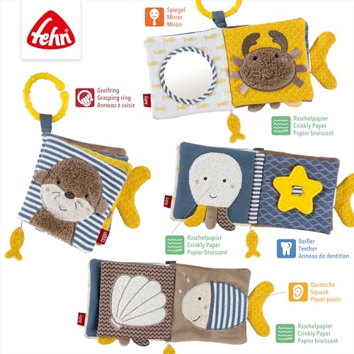 Detalle de Fehn Stoffbuch Otter Theo – Fühlbuch mit Tier-Motiven zum Greifen