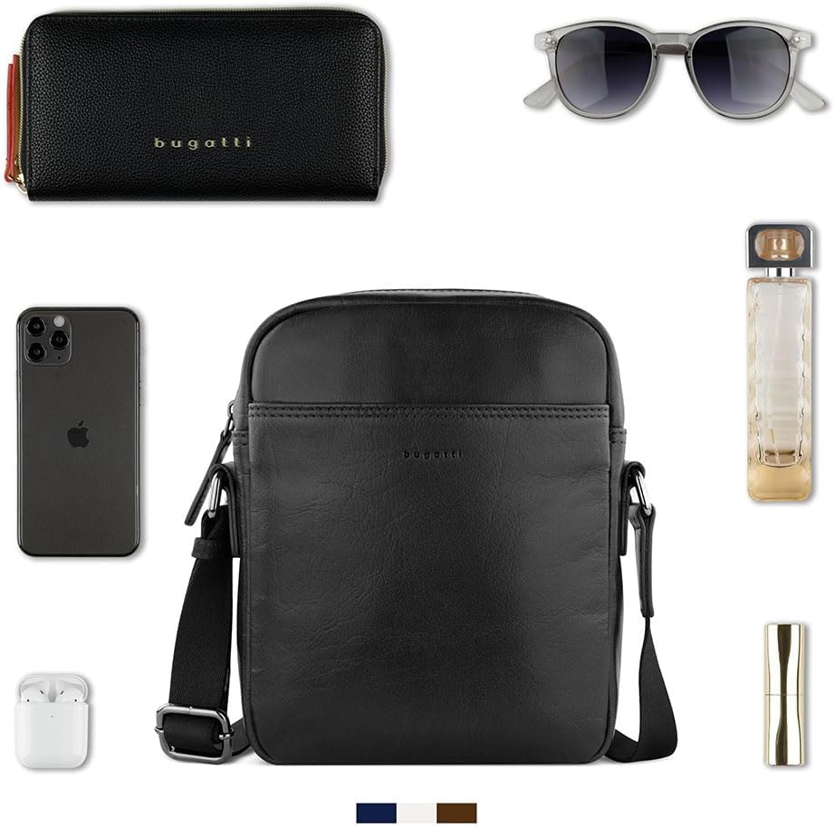 Thumbnail 5 de Bugatti Savona Set: Schultertasche & Geldbörse aus Büffelleder mit RFID-Schutz