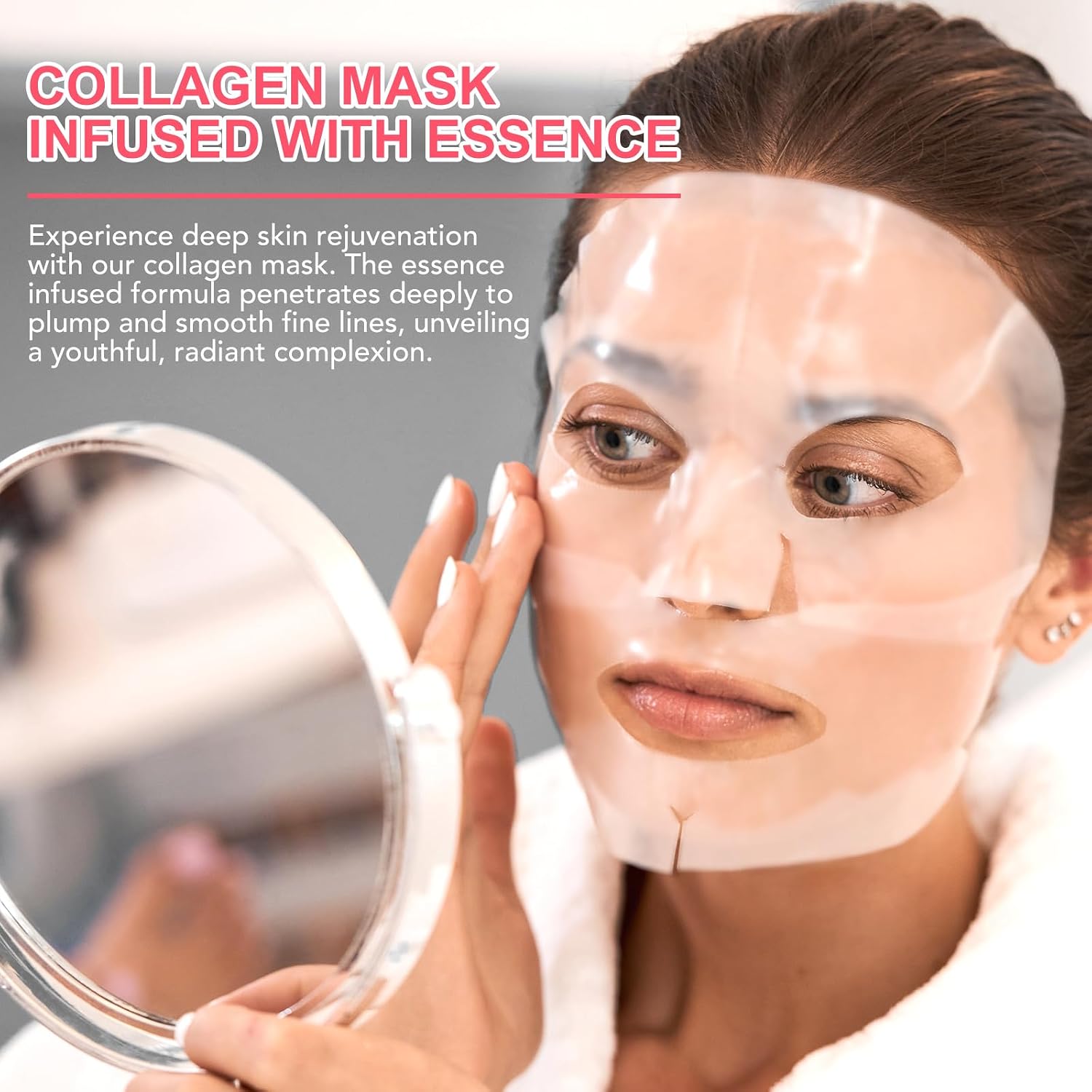 Detalle 1 de AIKUWWOIRQIA Maschere Collagene Viso, 4 pezzi maschere