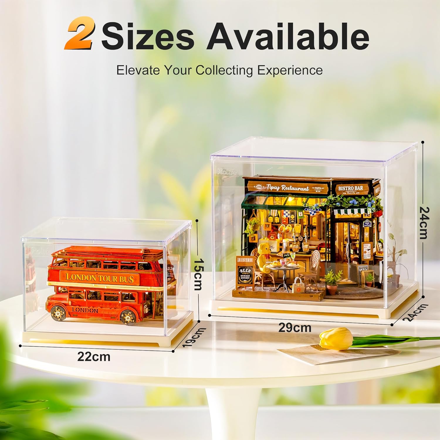 Thumbnail 5 de Rolife Acrylic Display Case DF04L dustproof display box with front door and cable port