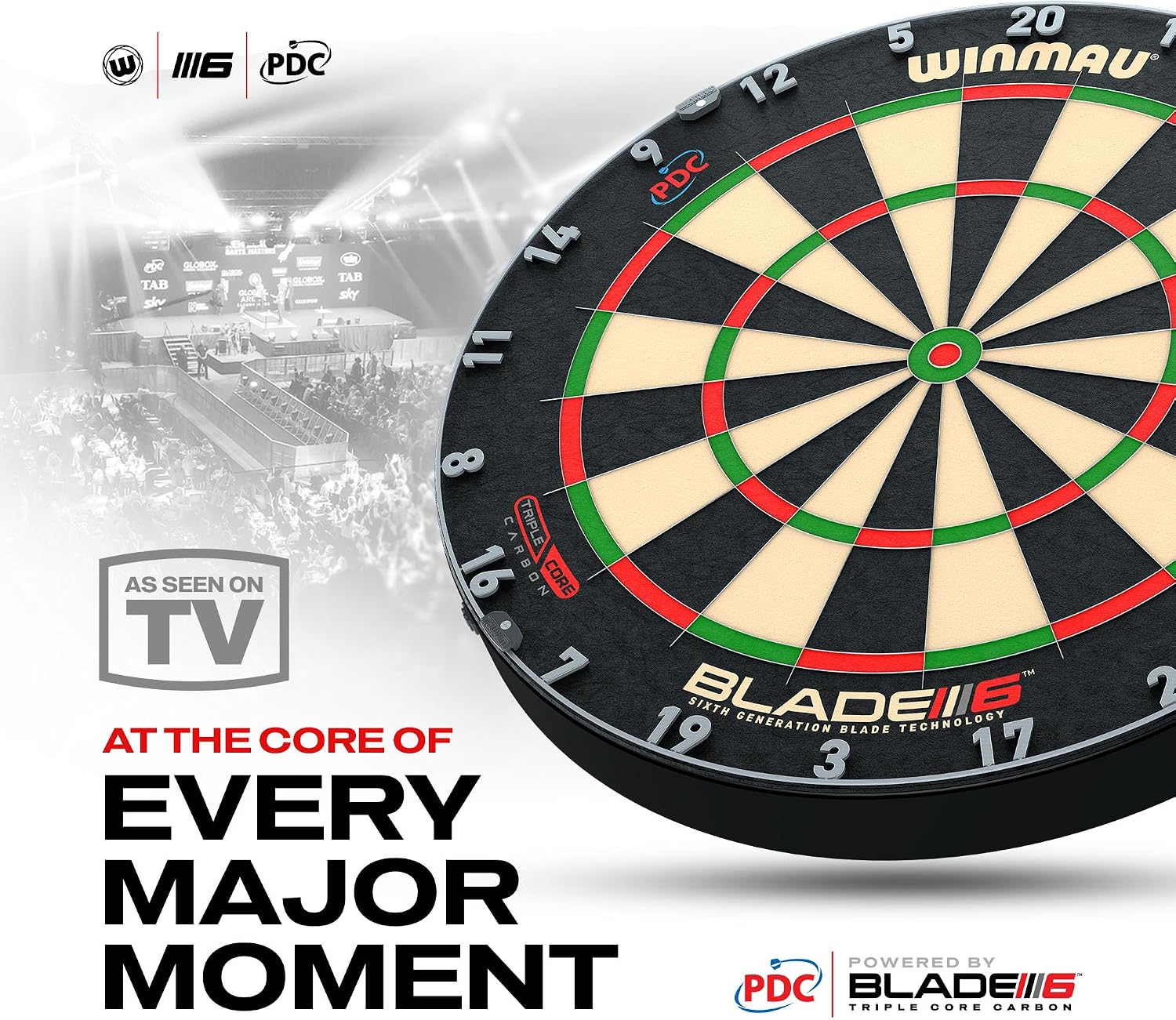 Detalle 2 de WINMAU wmb0043 Bristle Dartboard with Sisal, Triple Core and Rota-Lock