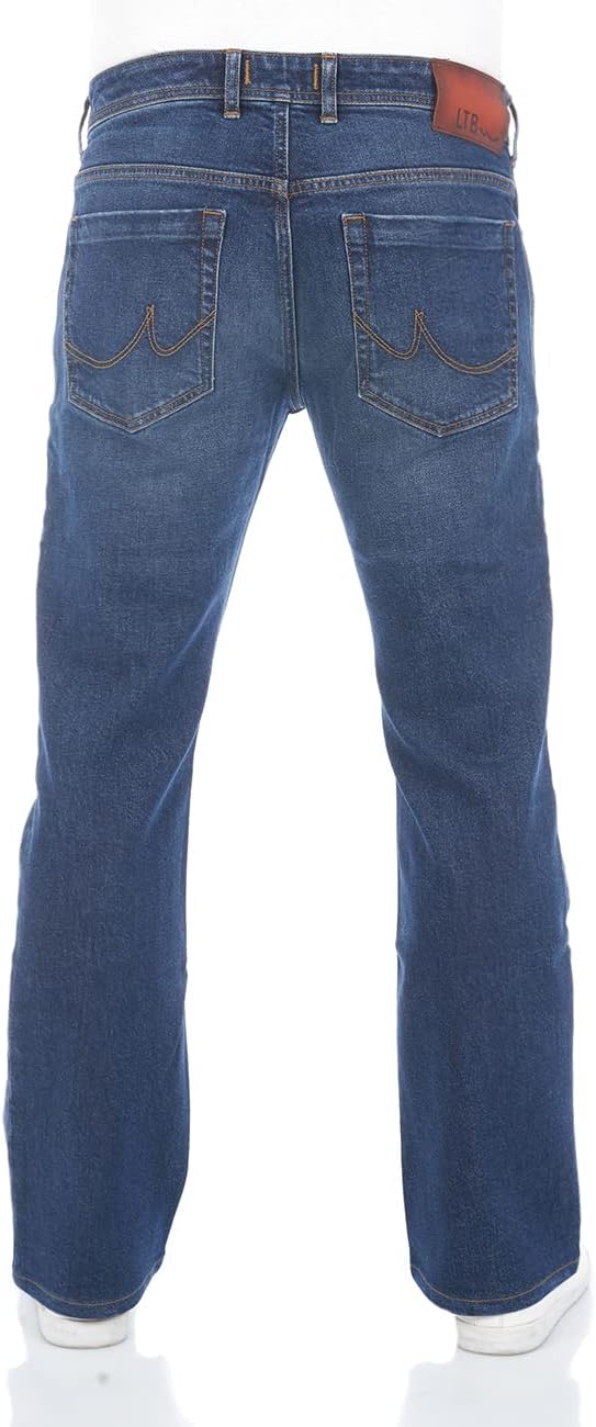 Detalle de LTB Jeans Herren Stretch Timor Bootcut Jeanshose in Denim Blau/Schwarz
