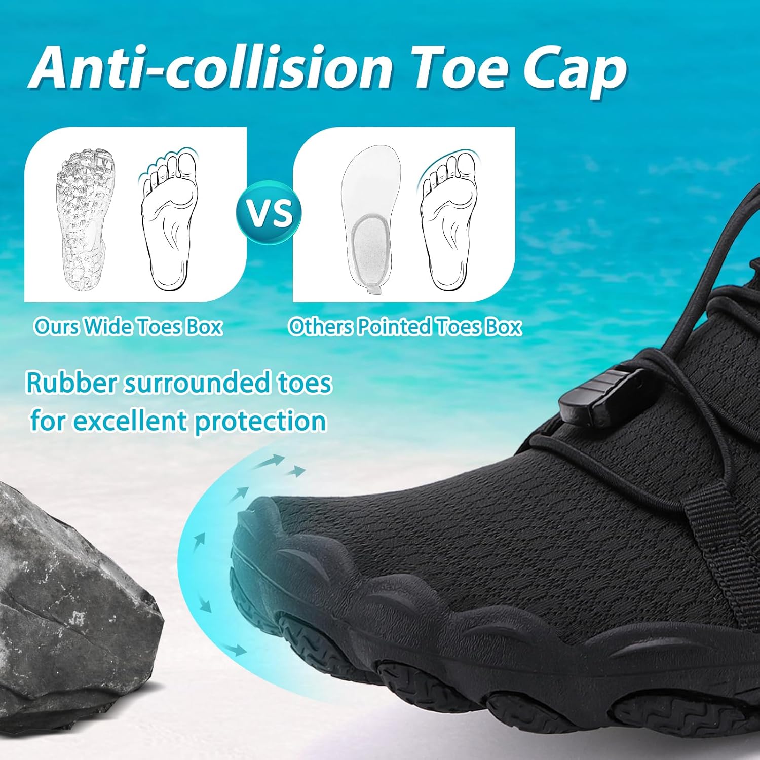 Detalle de Scarpe da Acqua Unisex: leggerezza, drenaggio e comfort per mare, piscina e spiaggia