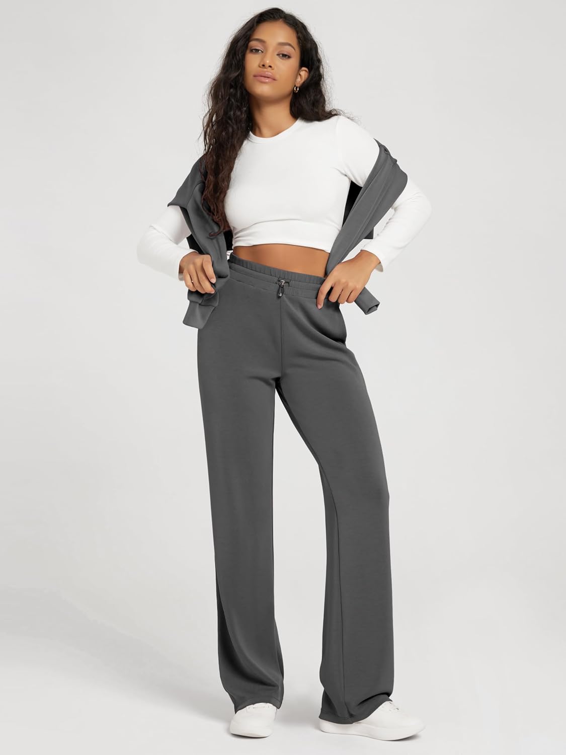 Detalle 2 de ODODOS Modal wide leg pants 27 in inseam
