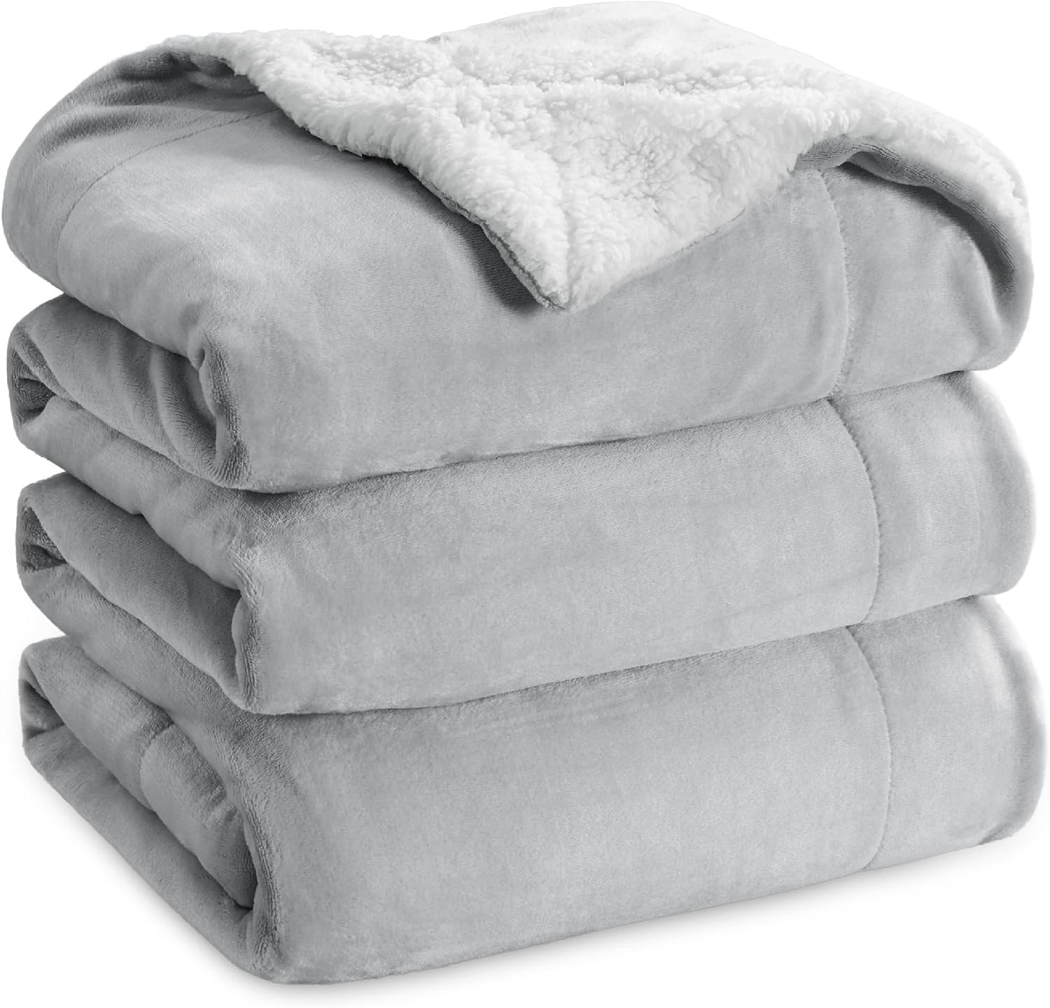 Detalle de Bedsure GentleSoft Sherpa Fleece Blanket, Queen, Reversible, 90 x 90 Inches