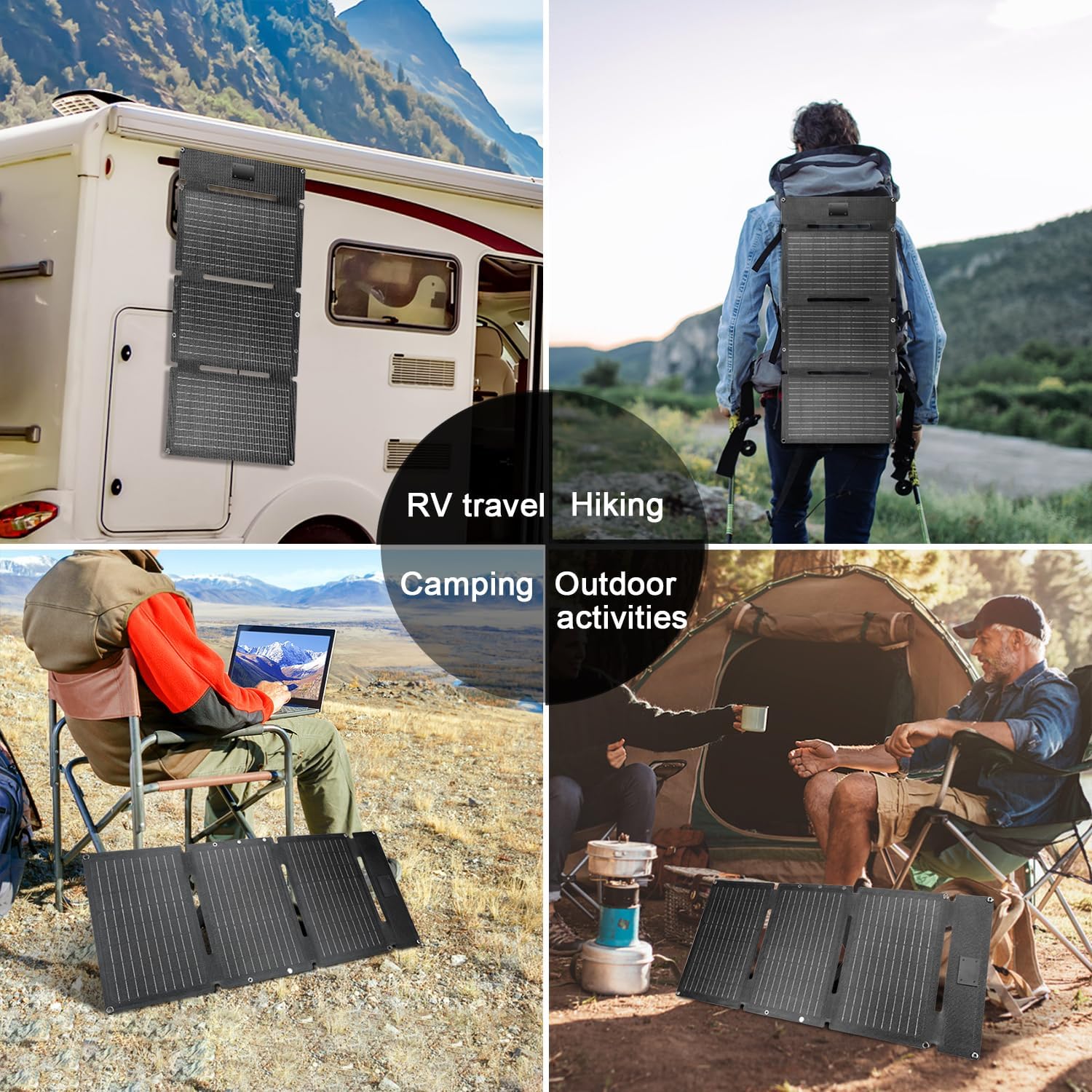 Thumbnail 5 de REACELL Chargeur Solaire 30W Portable avec Ports USB-C et USB-A — Panneau Pliable Étanche IP65