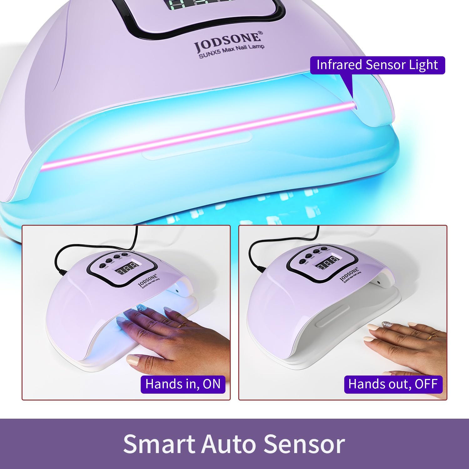 Detalle 1 de JODSONE U V LED Nail Lamp 120s Timer