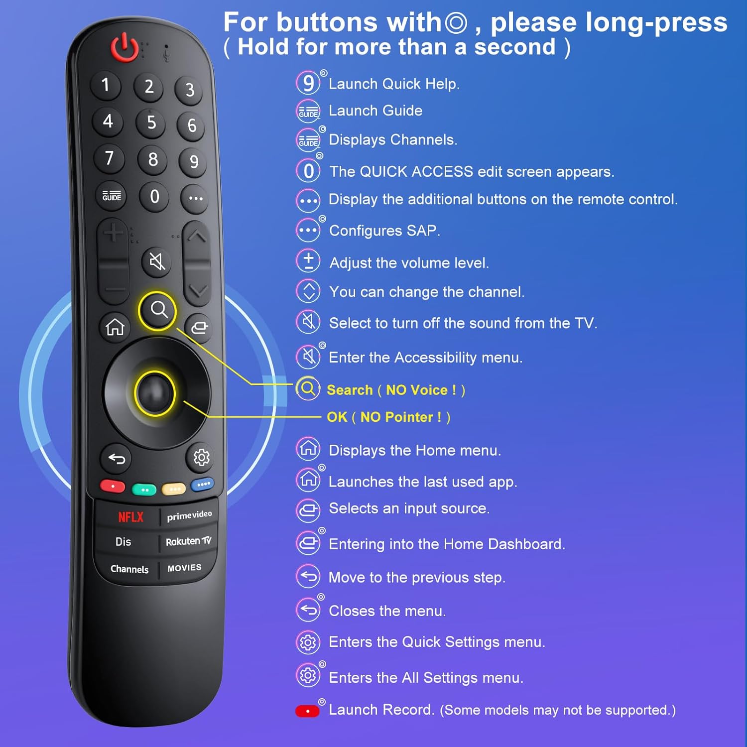 Thumbnail 6 de LG Replacement Remote Universal for LG 4K TVs