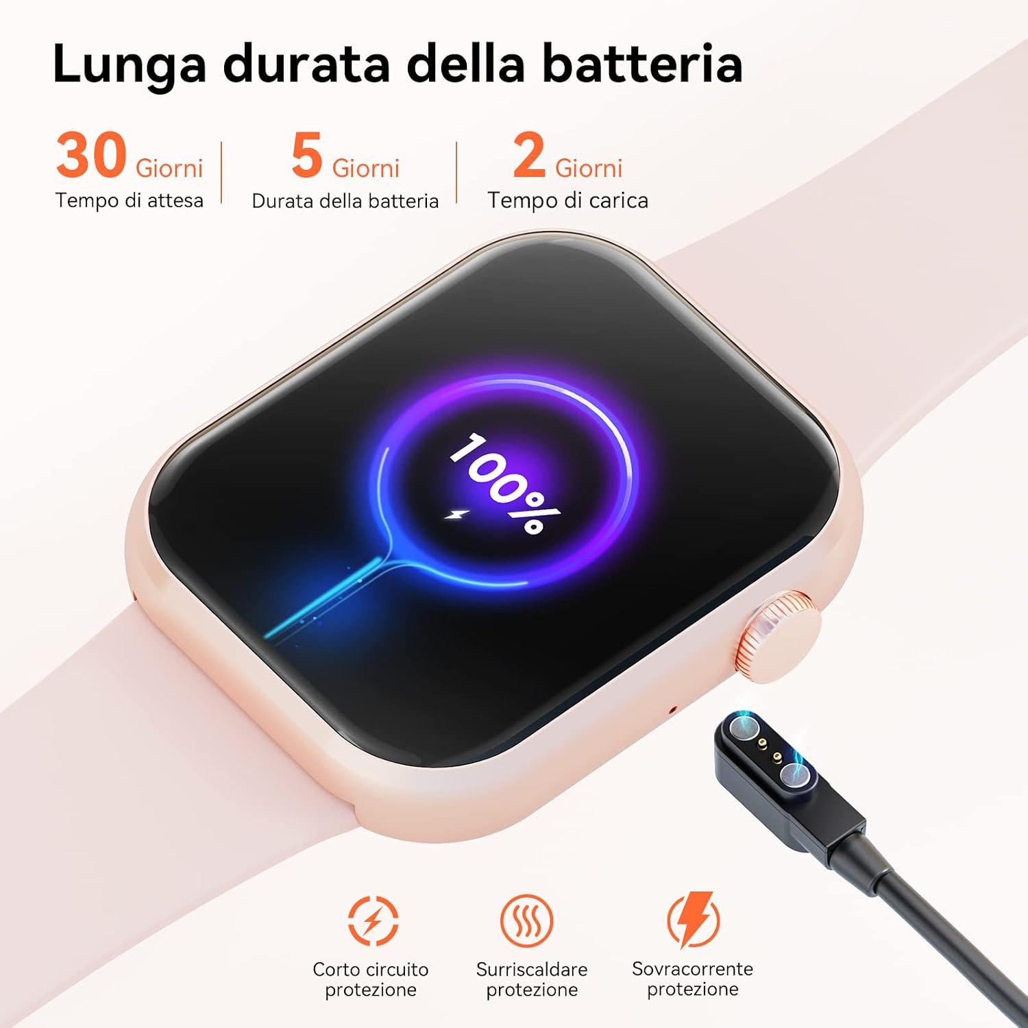 Detalle de Hwagol 2023 Smartwatch Uomo Donna – Schermo 1,85'', Chiamata Bluetooth e Contapassi