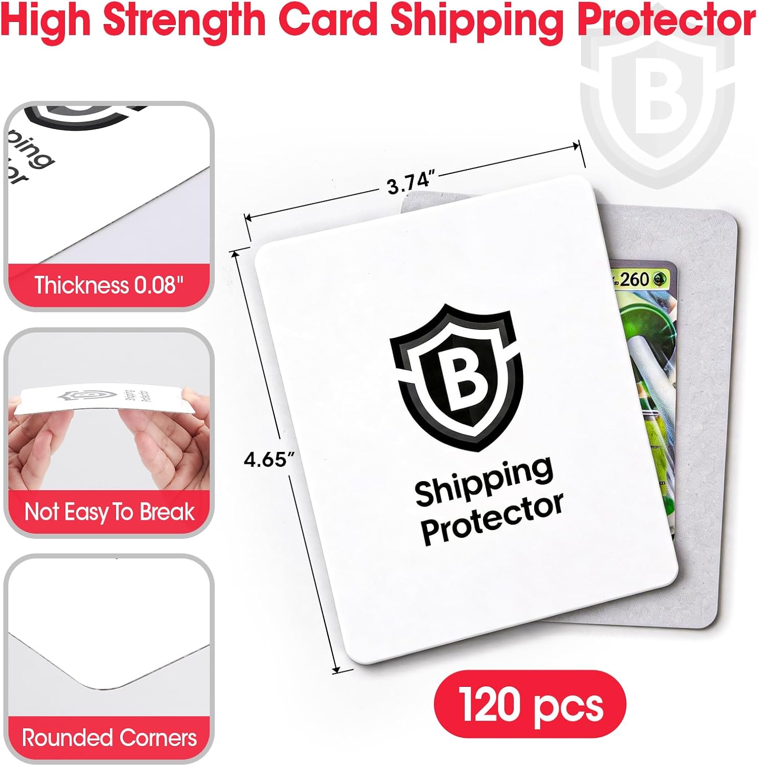 Detalle 2 de BGUP Trading Card Shipping Kit with 120 Protectors, 60 Mailers and 100 Bags