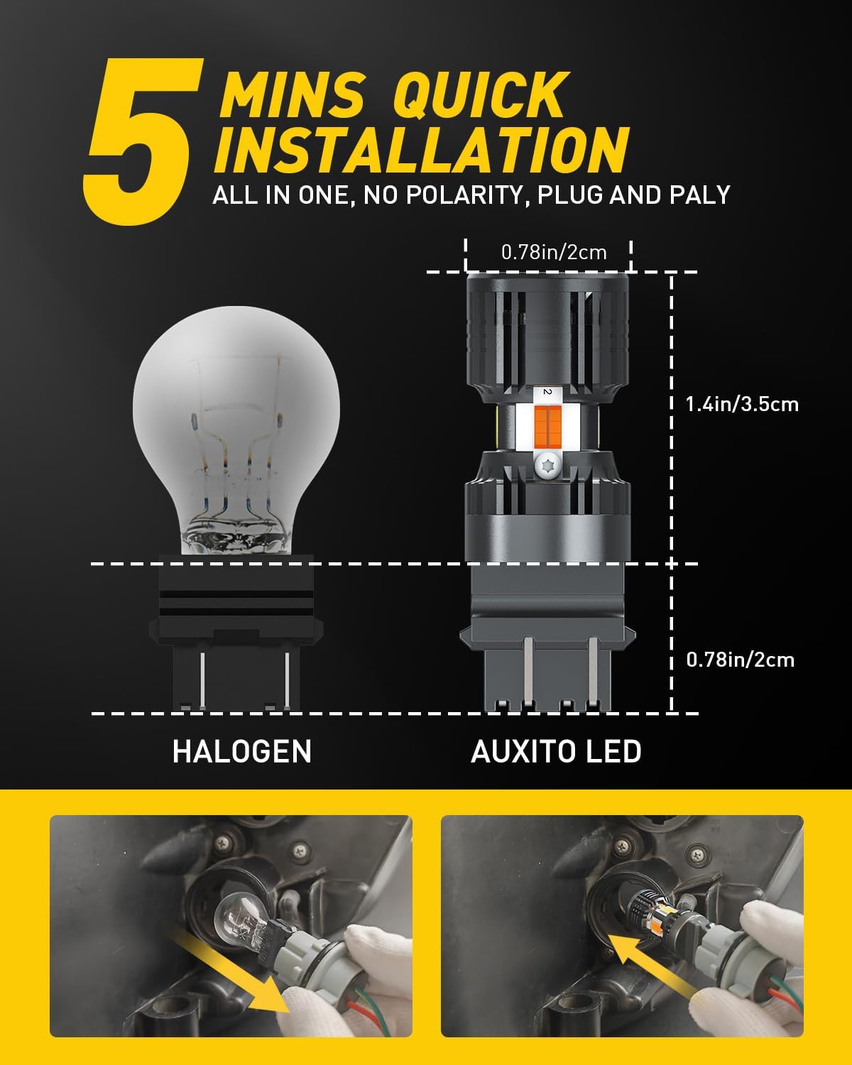 Detalle 2 de AUXITO 3157 Switchback LED Bulbs