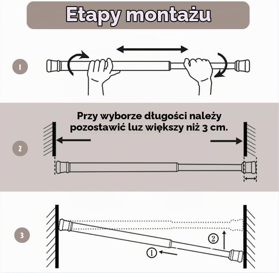 Detalle de GDEVKHN NO3-SSG-14 – 2 drążki sprężynowe 80–100 cm, średnica 13 mm