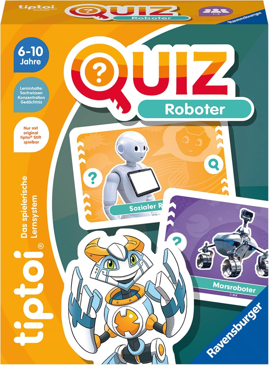 Detalle de Ravensburger tiptoi Quiz Roboter – interaktives Lern-Quiz für Kinder ab 6 Jahren (1–4 Spieler)