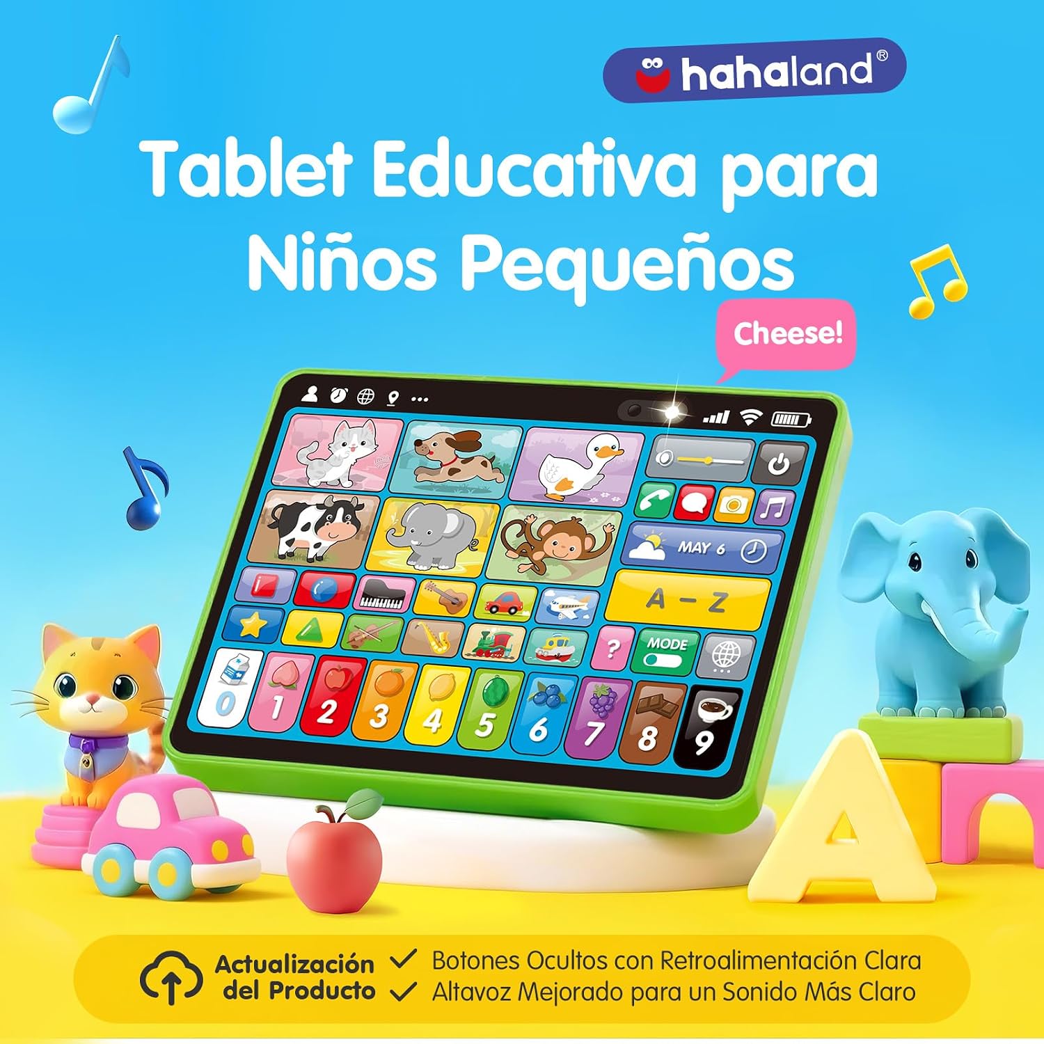 Detalle 2 de Hahaland Tablet infantil educativa 5 idiomas