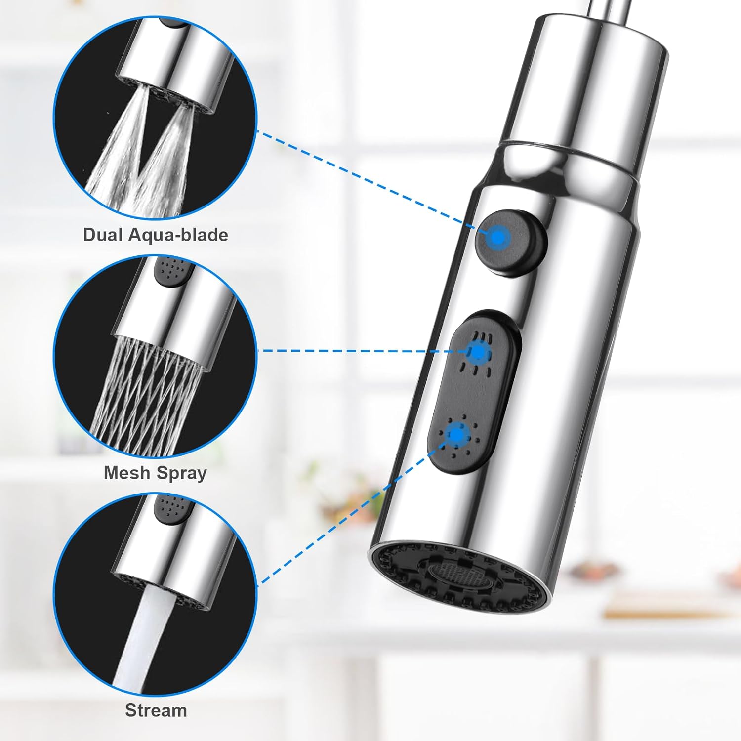 Detalle de OSDUE FM22 M24 Kitchen Tap Spray Head 360°