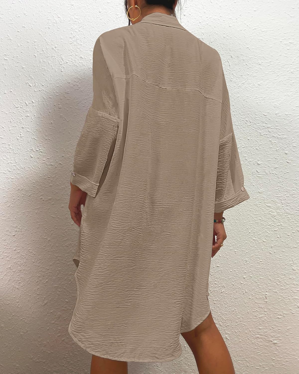 Thumbnail 4 de Bsubseach Women's Modern Swimsuit Cover Up Blouse: Button-Down Shirt Dress