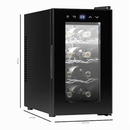 Detalle de Cecotec Enoteca 8 Bottiglie Bolero Grandsommelier 830 Coolcrystal: cantina termoelettrica per 8 vini con controllo touch