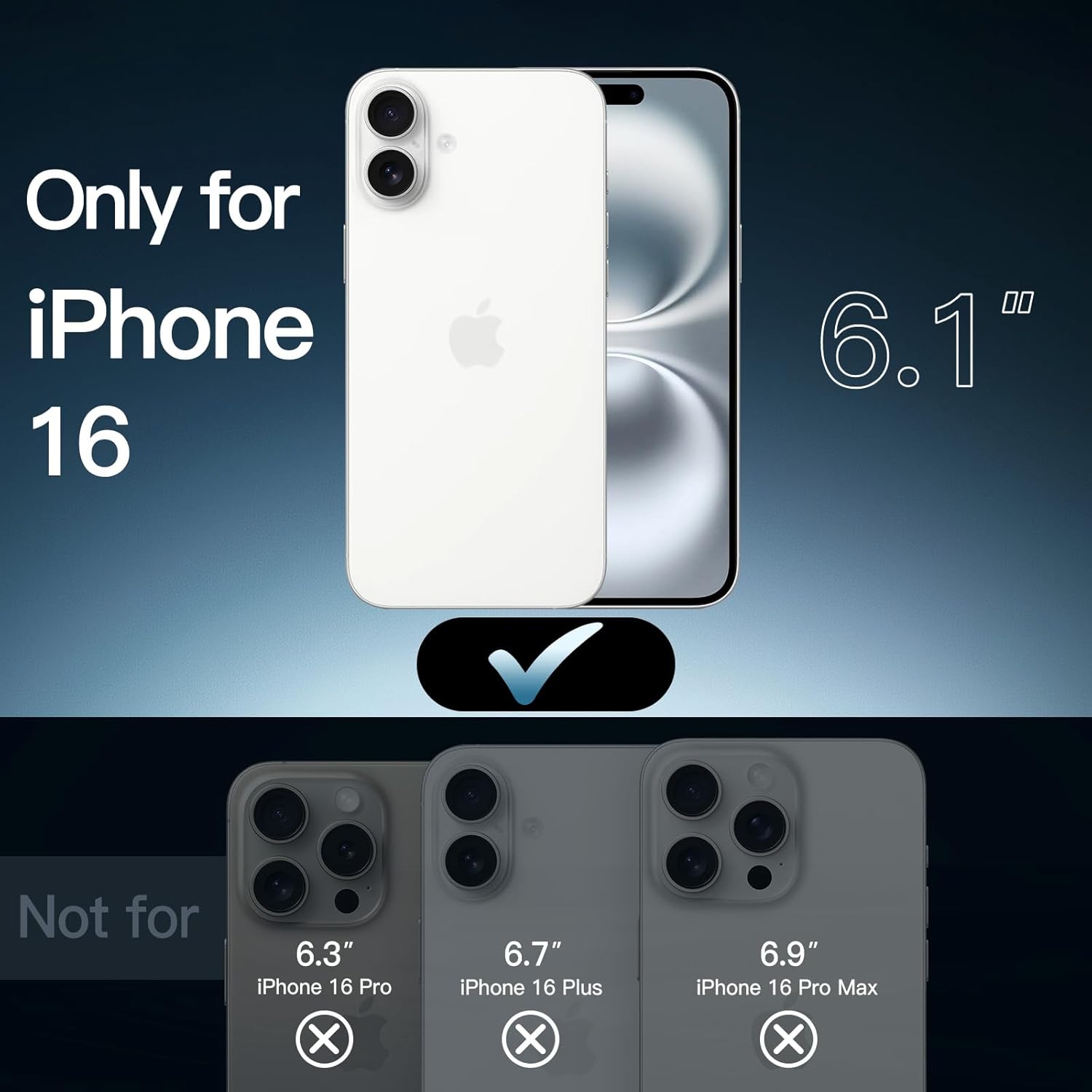Detalle 2 de JETech Clear Shockproof Bumper Case for iPhone 16 6.1-inch (Non-Yellowing, Anti-Scratch)