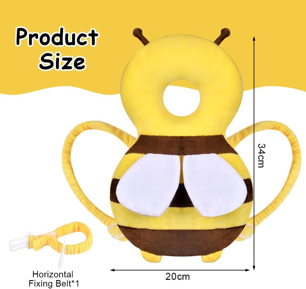 Thumbnail 1 de Vicloon Protezione per la Testa del Bambino – Peluche a forma di Ape Gialla, protezione testa e ginocchia per imparare a gattonare e camminare