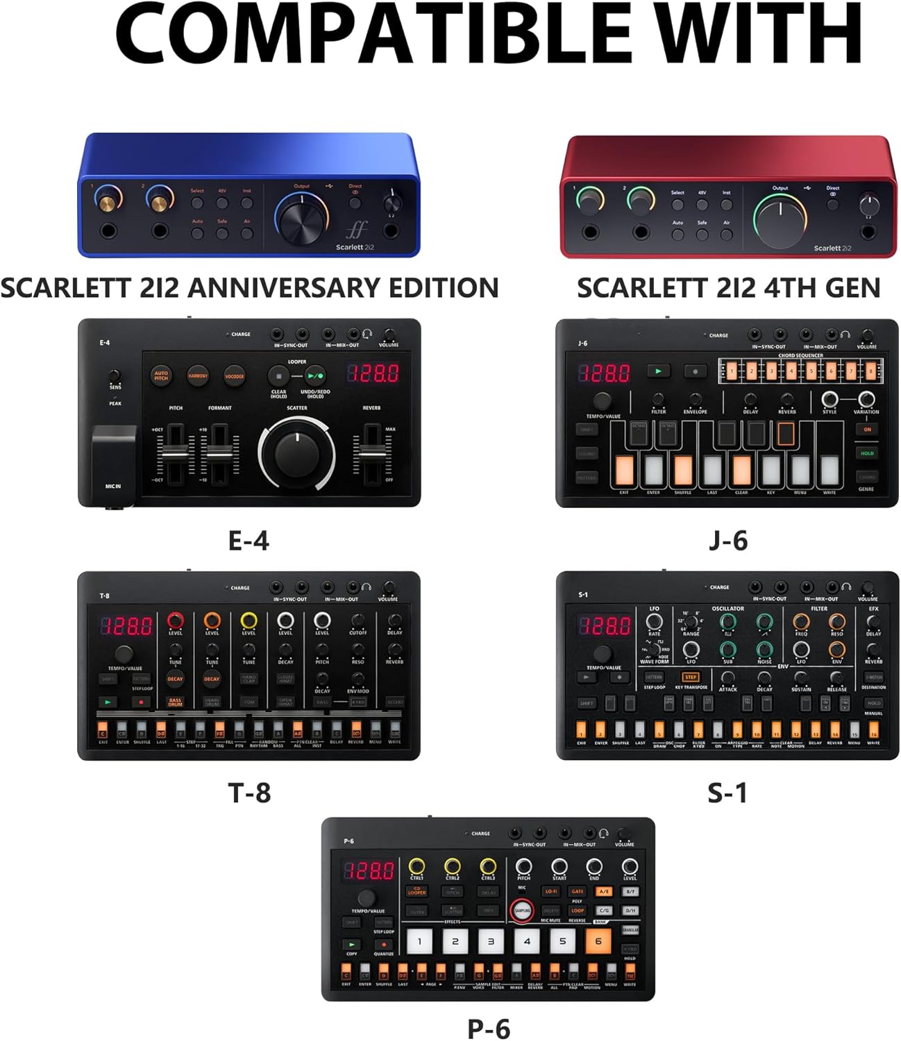 Thumbnail 6 de Musiin Audio Interface Case for Focusrite Scarlett 2i2 4th Gen & Roland AIRA: Portable Protection