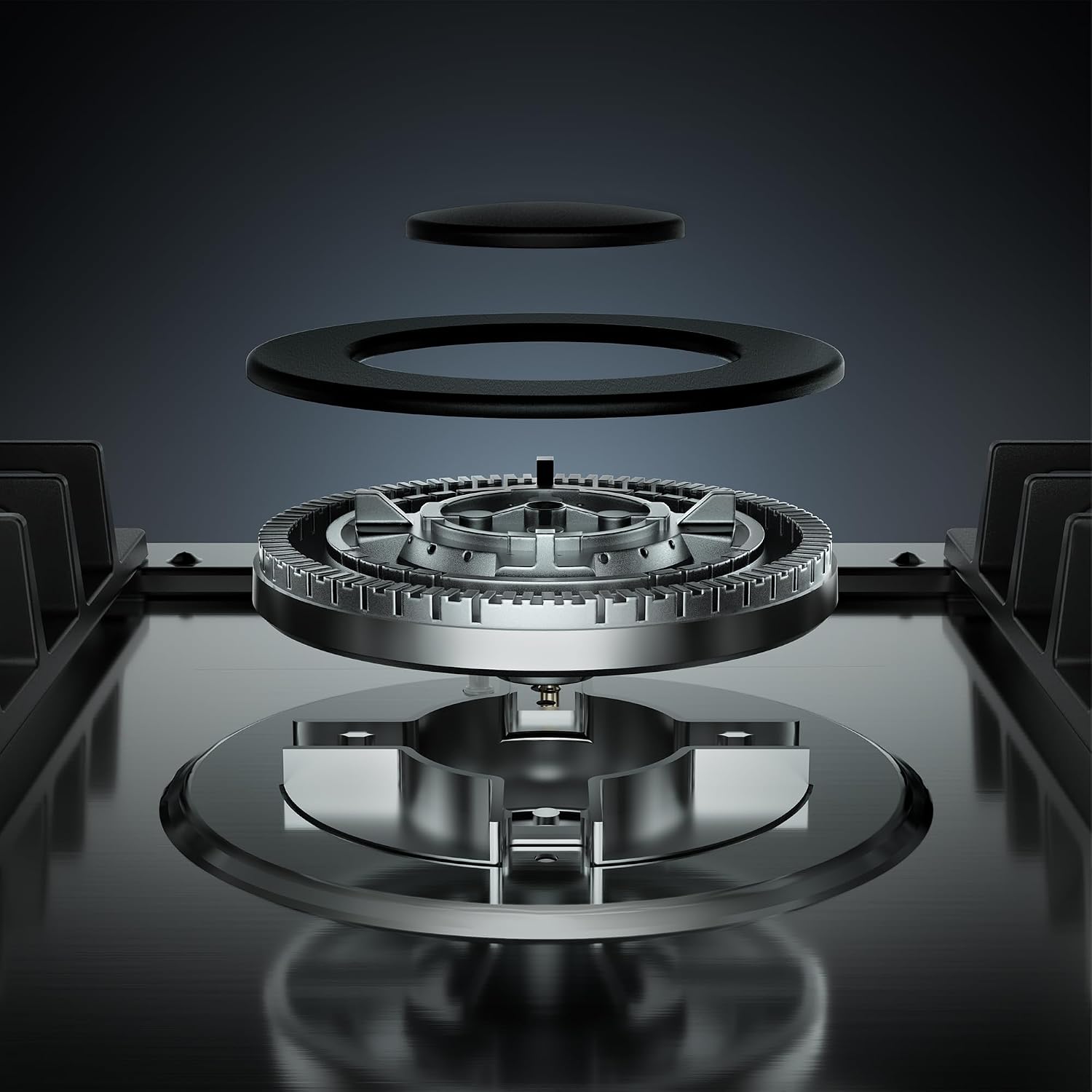 Detalle de COOKTOP Gas Cooktop 36 Inch 5-Burner Stainless Steel Gas Cooktop