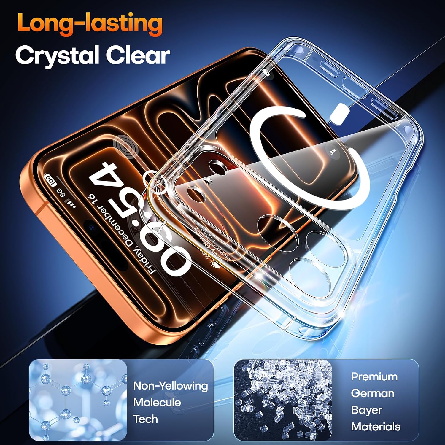 Thumbnail 2 de TAURI iPhone 17 Pro clear slim case 6.3 inch