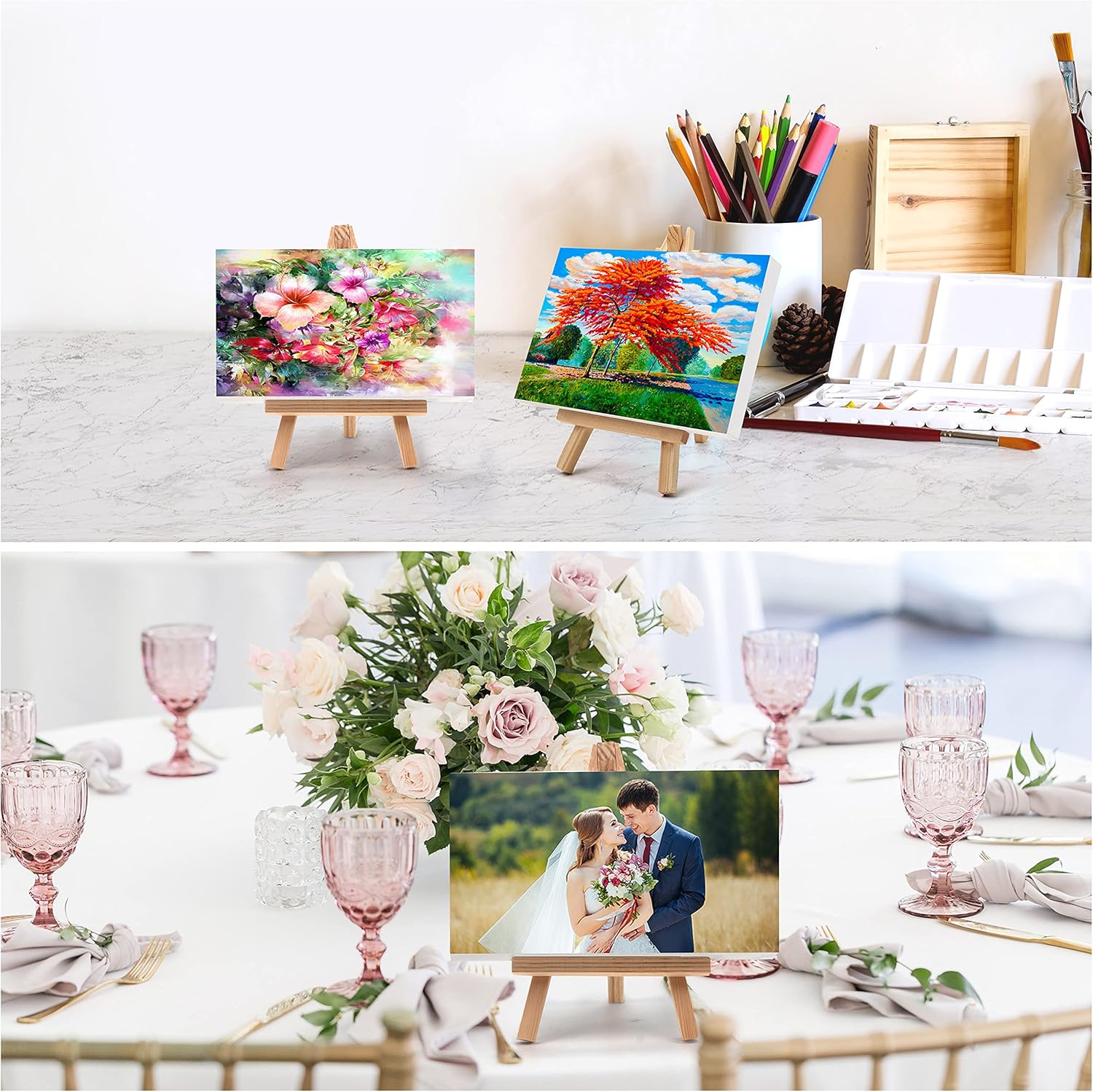 Thumbnail 6 de Belle Vous Mini Art Canvas Pack 10 with Easel 📚