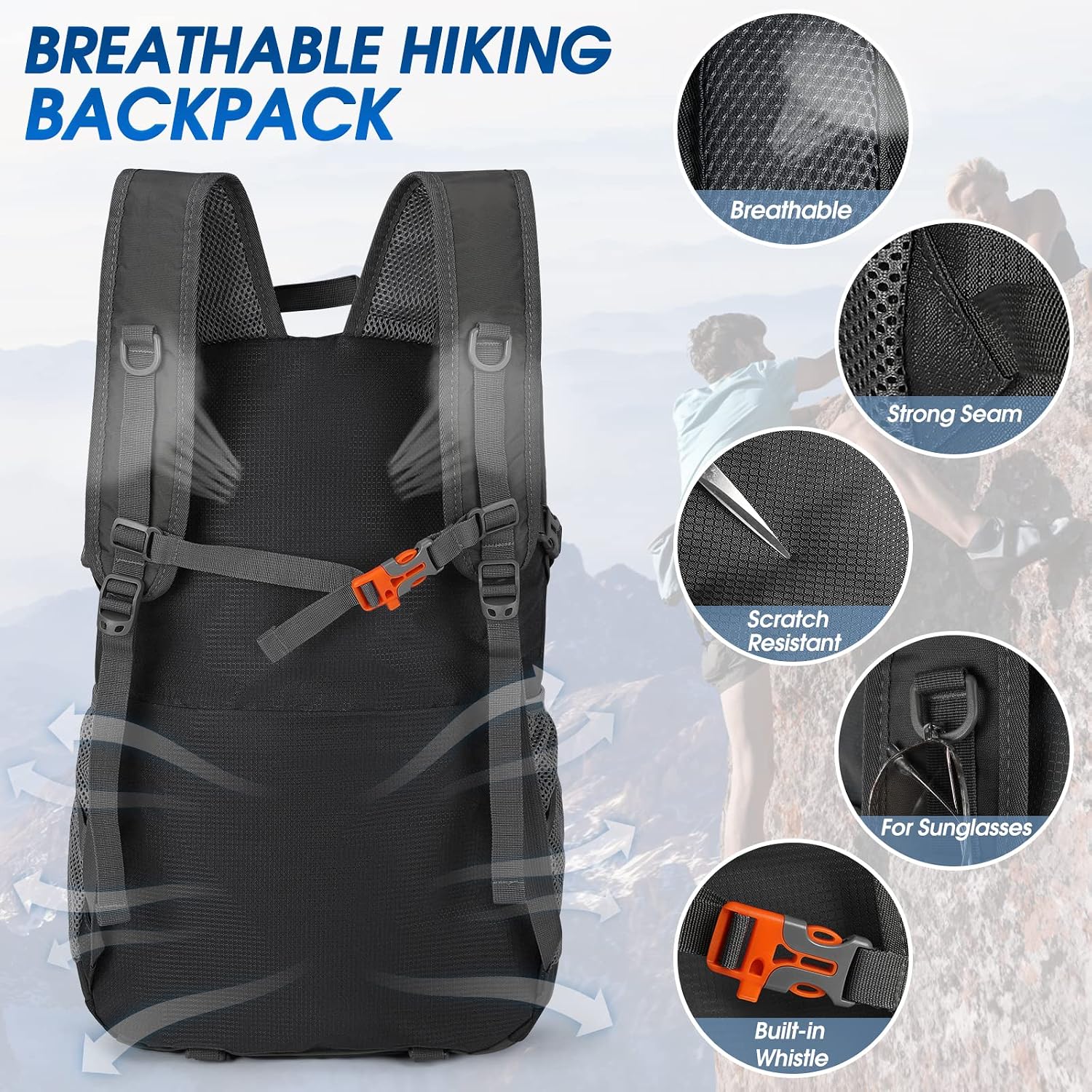 Thumbnail 4 de IGOLUMON Hiking Backpack 40L lightweight daypack