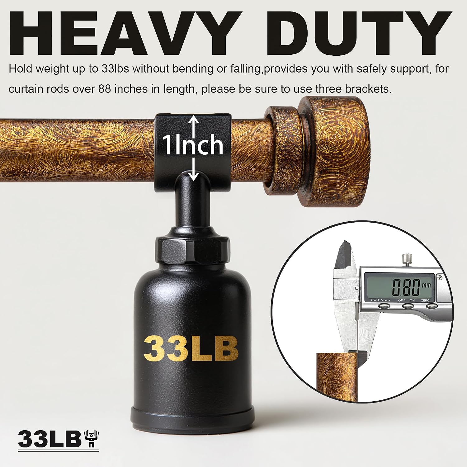 Thumbnail 4 de Lootkell Curtain Rod, 1-Inch Diameter
