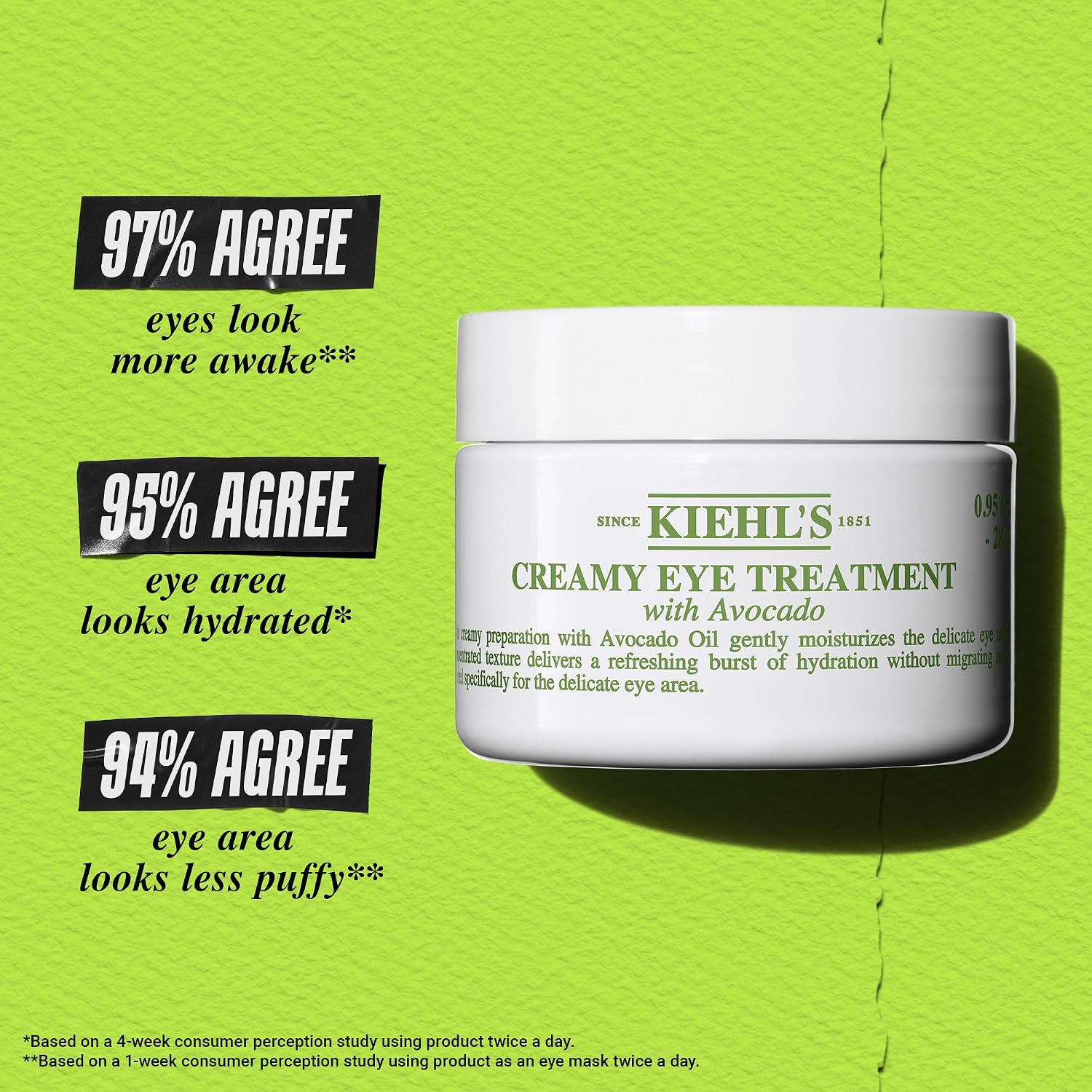 Detalle 1 de Kiehl's 3605970236915 Avocado Eye Treatment with Avocado Oil and Caffeine