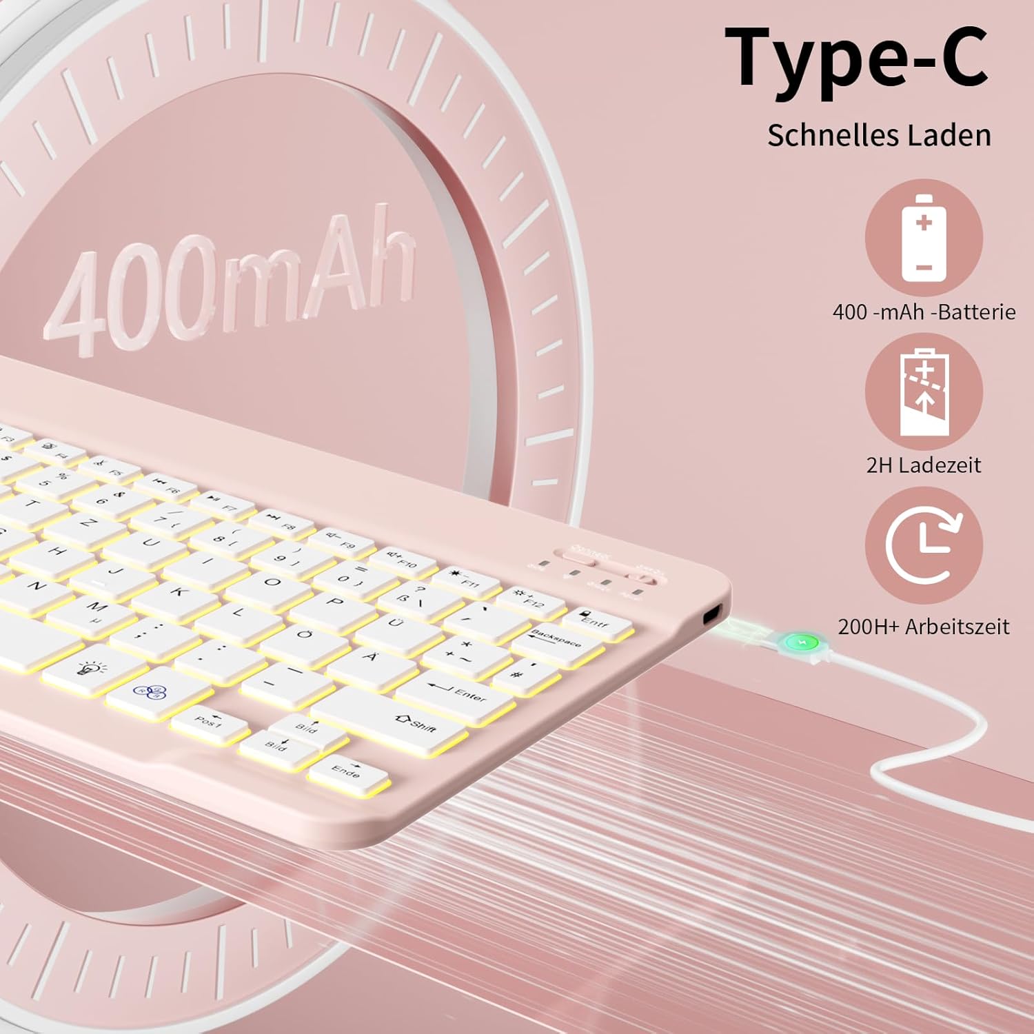 Thumbnail 3 de zoyu Hülle mit Tastatur für iPad A16 11 Zoll