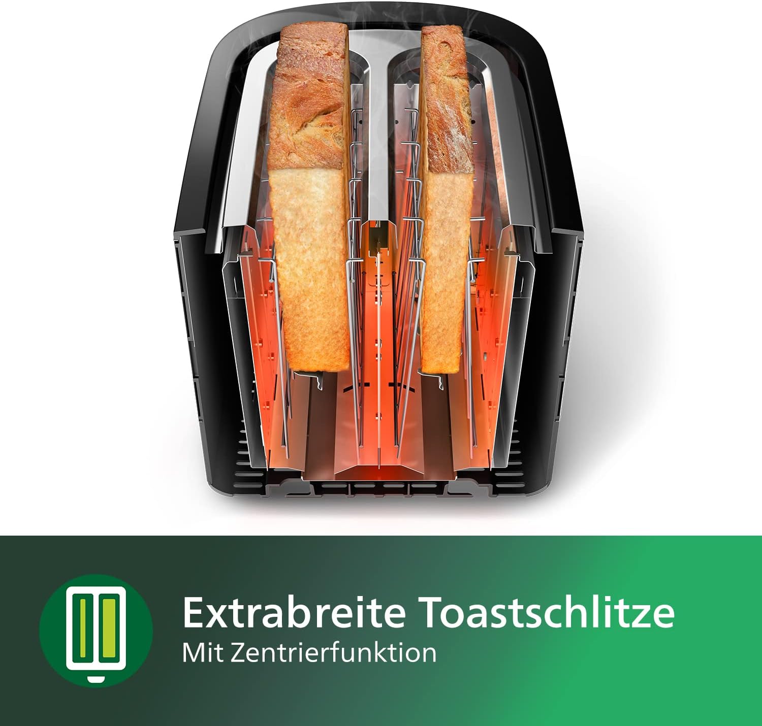 Thumbnail 4 de Philips Toaster HD2637/90 – 2 Scheiben, 7 Stufen, Brötchenaufsatz, Auftaufunktion, Abschaltautomatik, Liftfunktion, schwarz