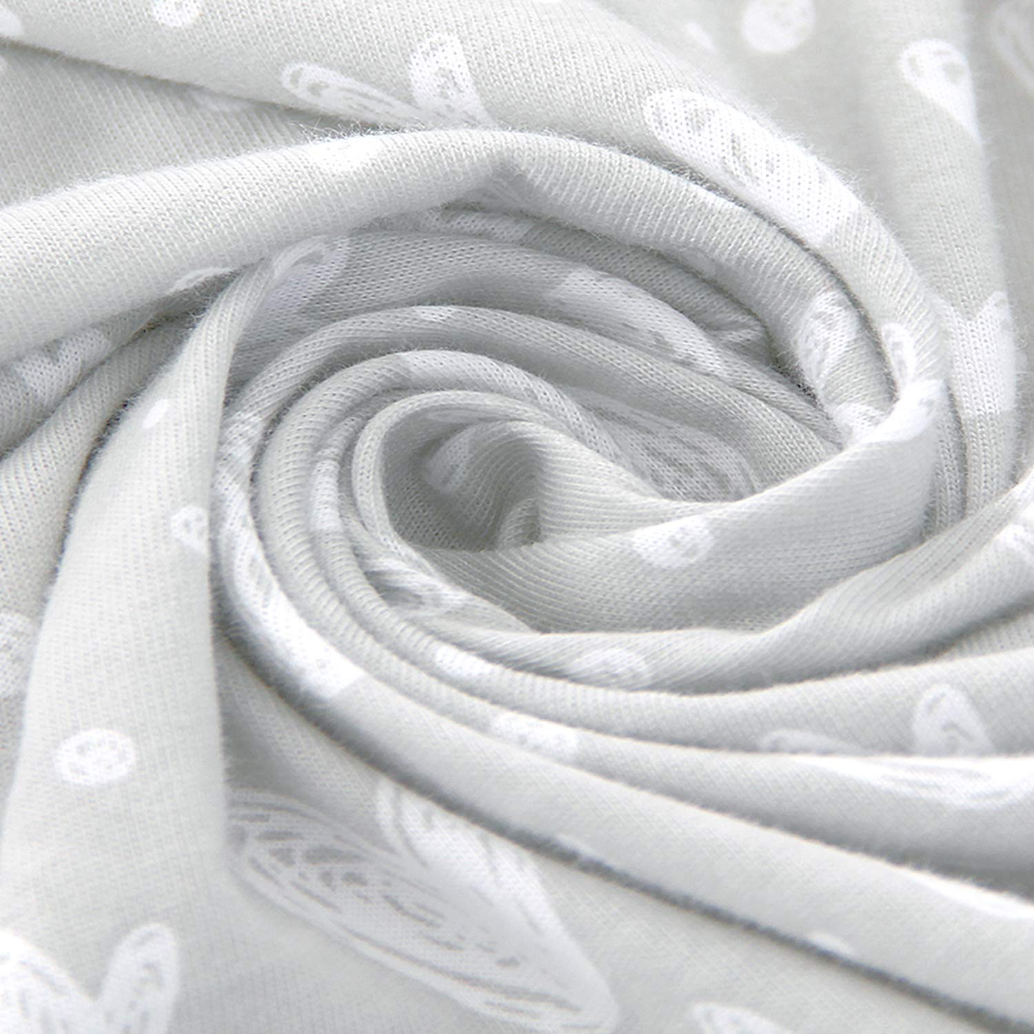 Detalle 2 de Biloban Bassinet Sheets, 2-Pack, 100% Cotton, Gray Print, 360° Elastic Fit
