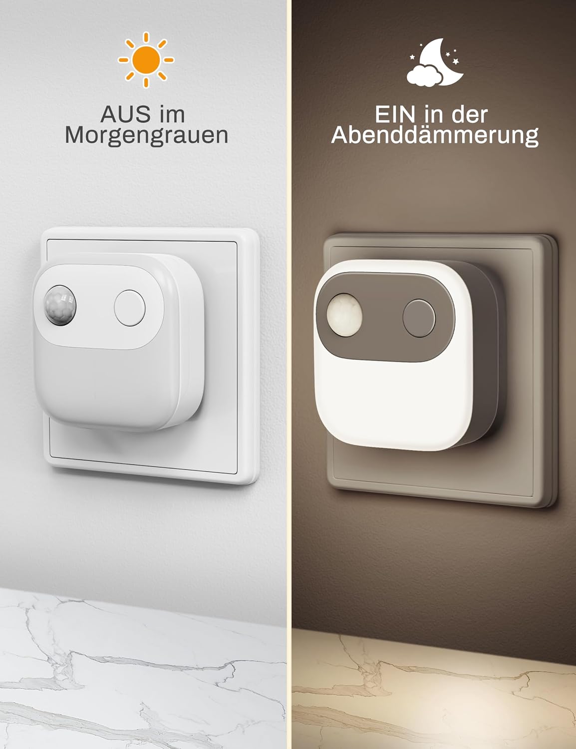 Thumbnail 3 de Emeritpro Nachtlicht Steckdose 2er Set mit Sensor