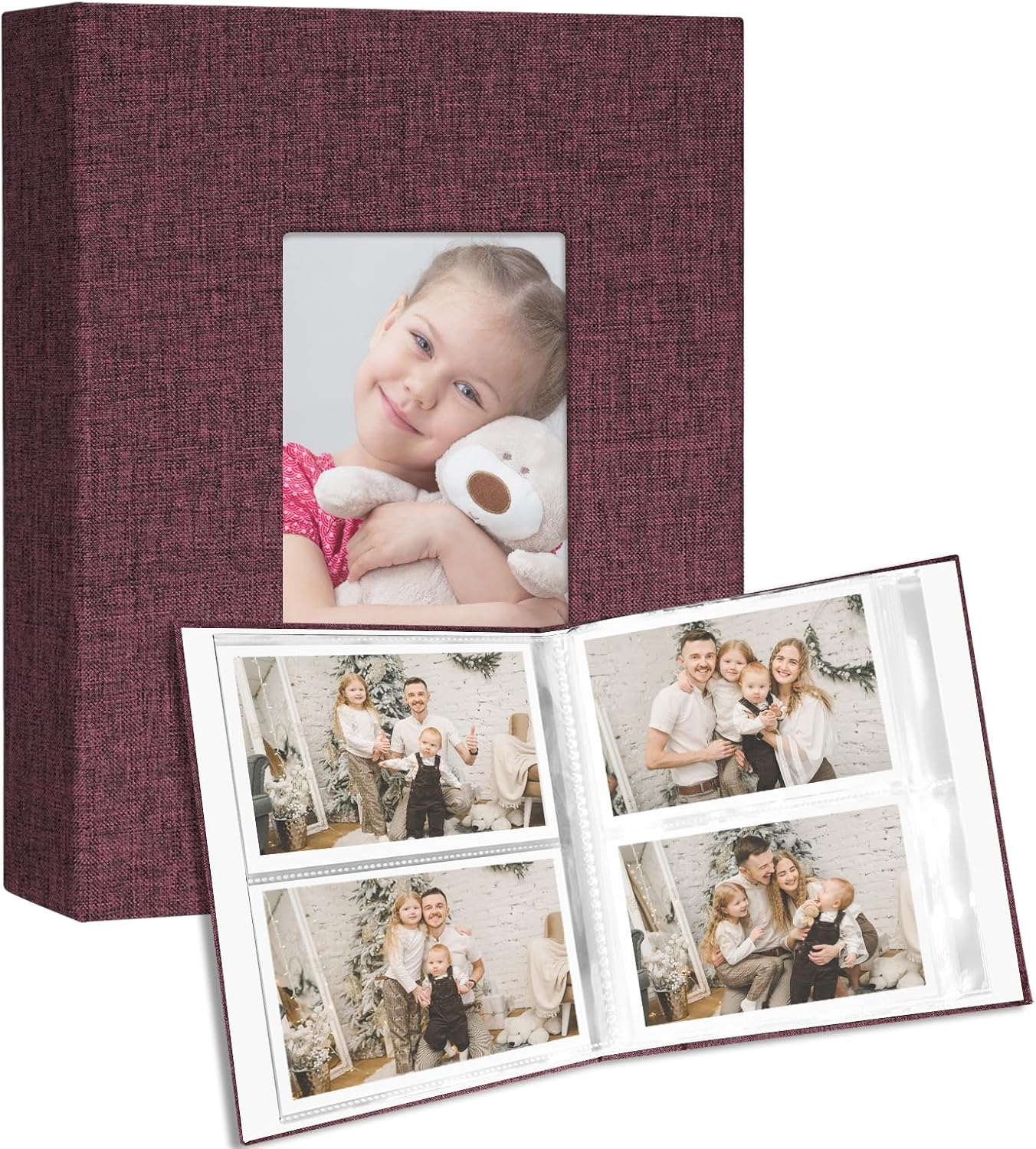 Thumbnail 6 de Vienrose Piccole Album Foto 10x15 cm, 2 Confezione – Copertina di Lino e 50 Tasche per 100 Immagini