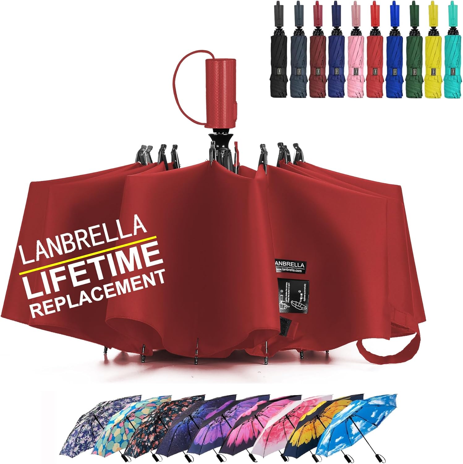 Thumbnail 4 de LANBRELLA Compact Reverse Folding Umbrella ⌛️🎁?