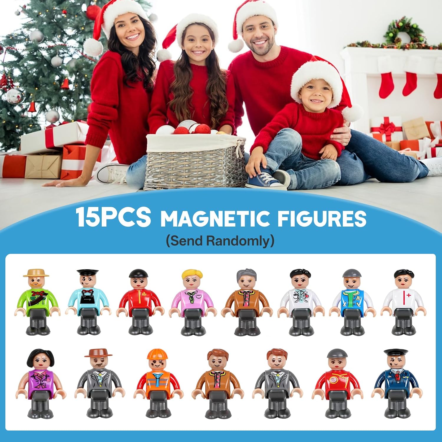 Thumbnail 6 de Magnetic People Figures 15PCS for Kids 🧩