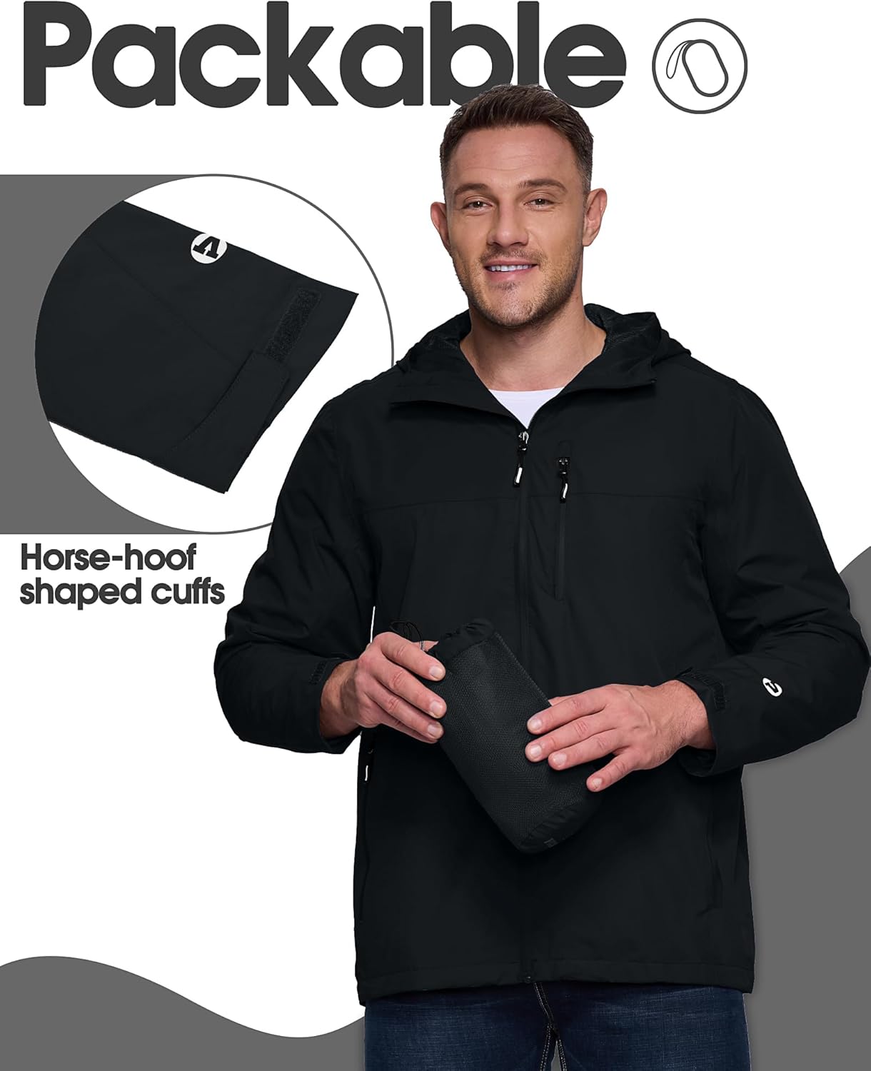 Thumbnail 5 de Outdoor Ventures Men's Lightweight Waterproof Jacket: A practical rain shell for outdoor days