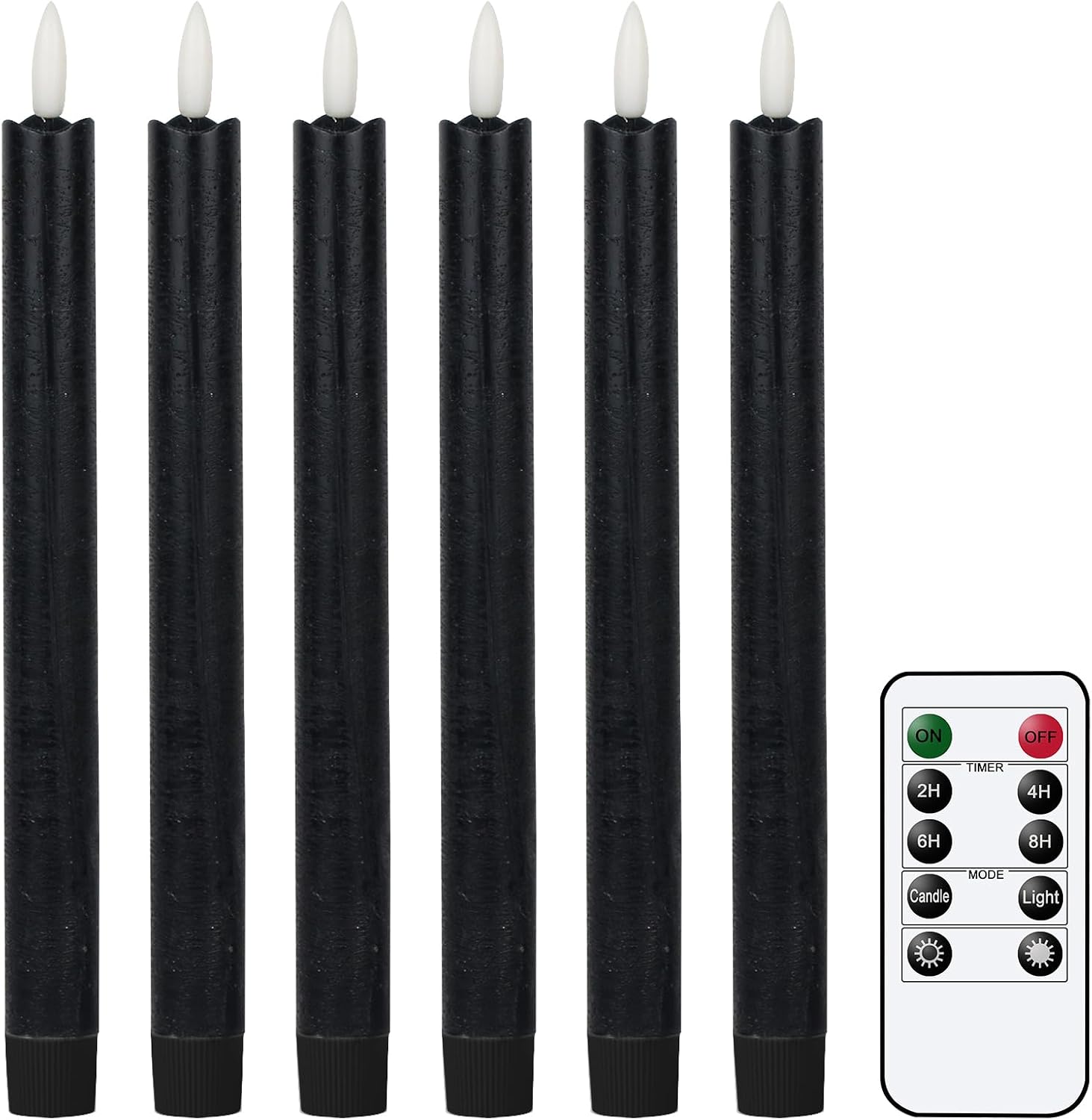 Thumbnail 4 de GenSwin Flameless Ivory Taper Candles Pack of 6 ๐ฏ