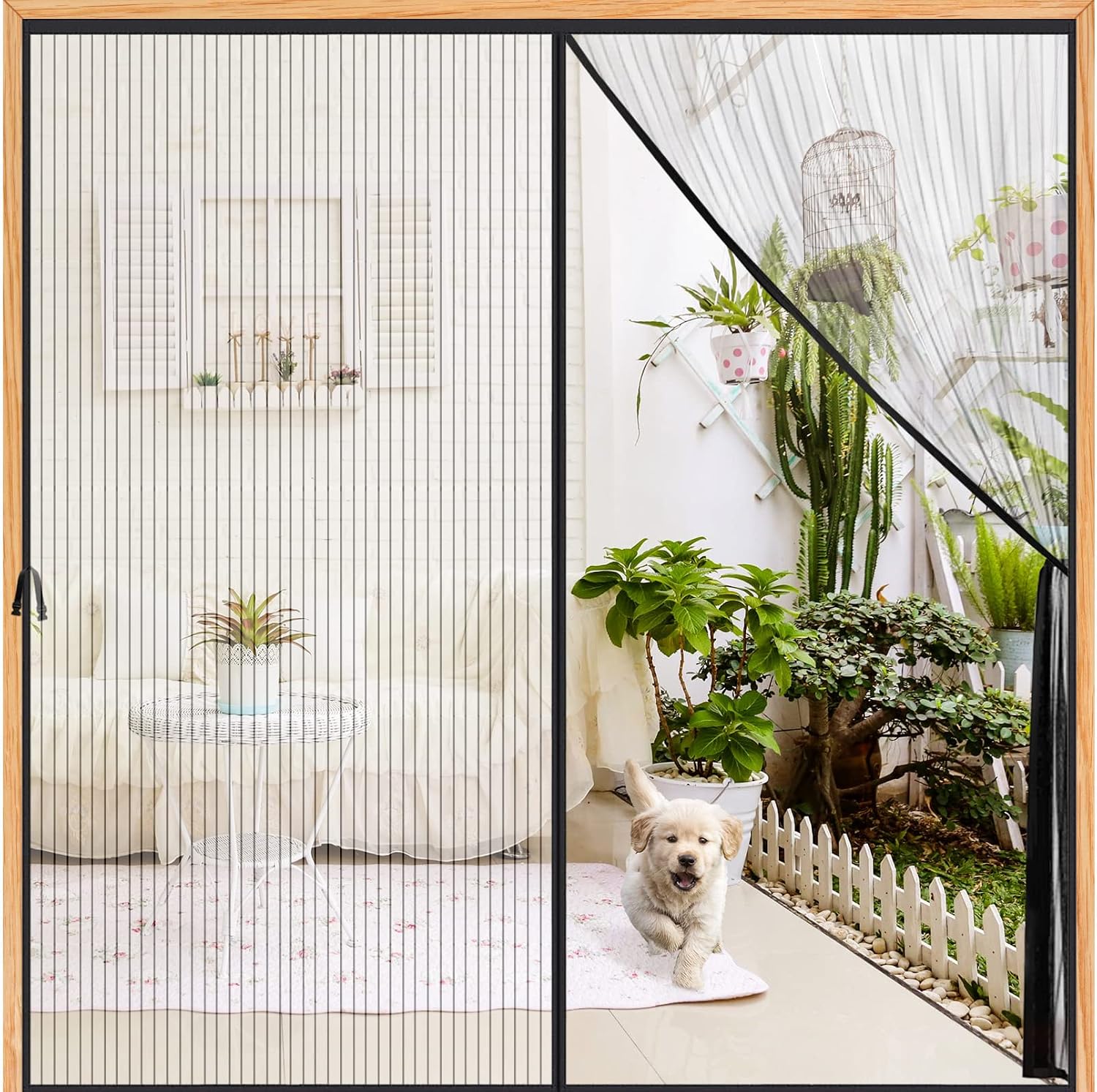 Detalle de Elytsemoh Magnetic Screen Door 48x80-Inch