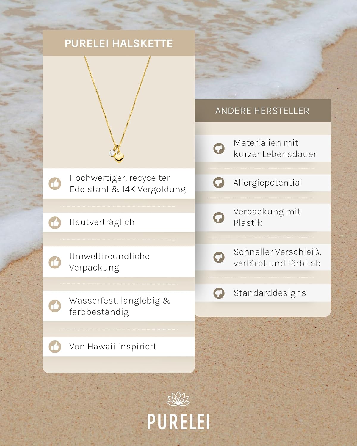 Detalle 2 de Purelei Brave Kette 50–55 cm Damenkette