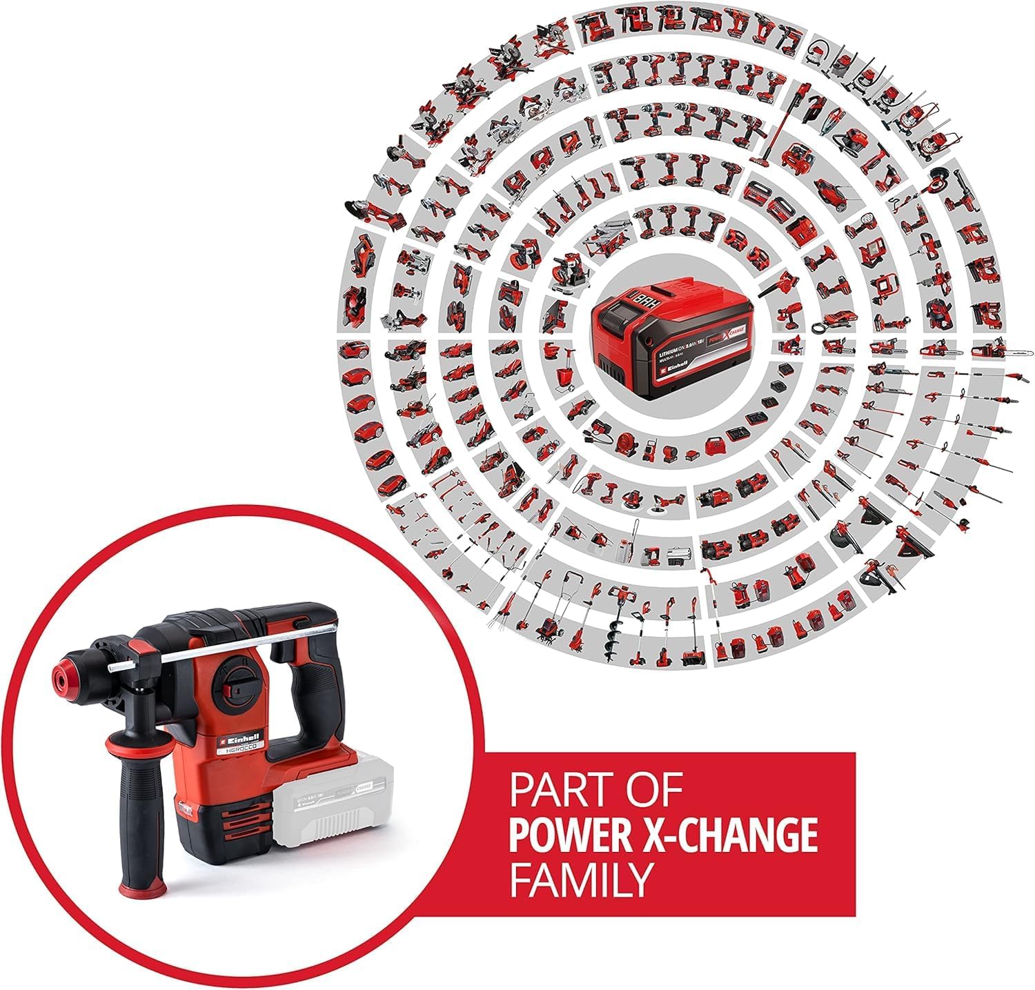 Thumbnail 1 de Einhell Professional HEROCCO 18/20 Power X-Change Akku-Bohrhammer (18 V, Brushless, SDS-plus, 2,2 J) – im Koffer